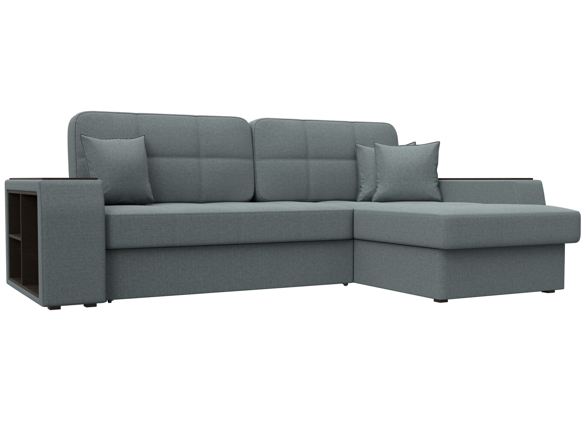 Изображение товара Диван раскладной Лига диванов 125968_спб 260x95x175 см рогожка цвет амур 07 серый