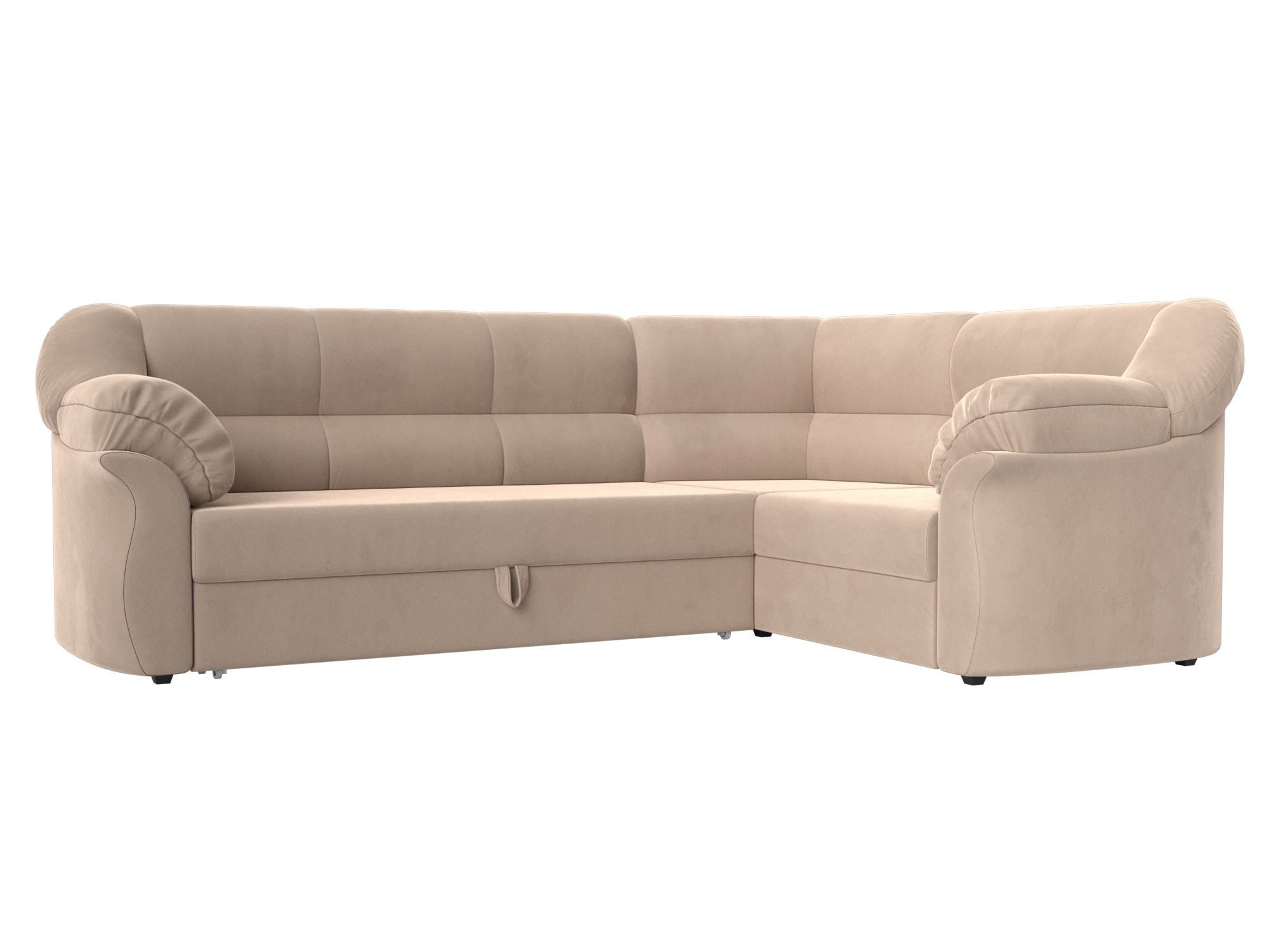 Изображение товара Диван раскладной Лига диванов Карнелла 260x93x182 см велюр бежевый