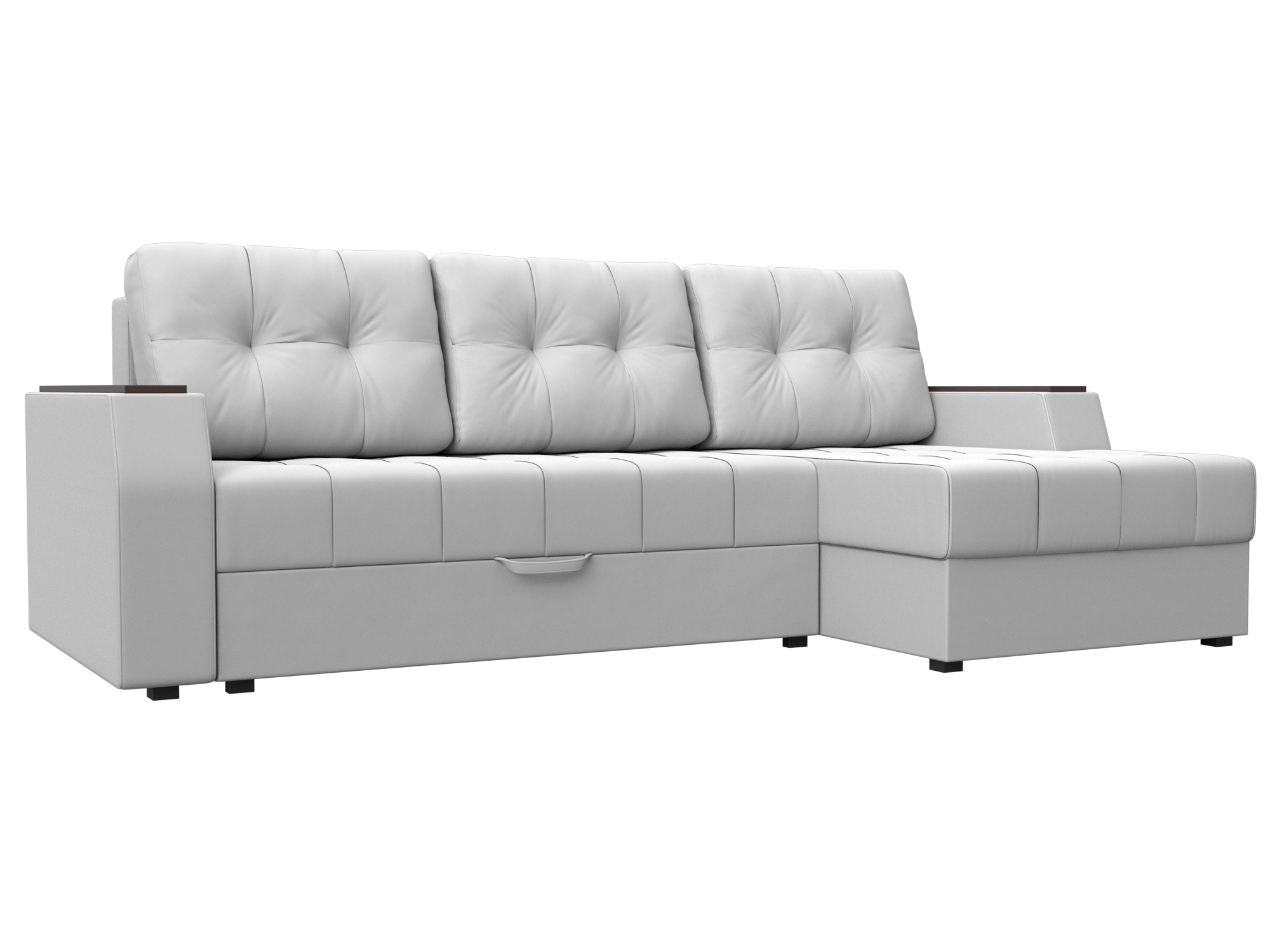 Изображение товара Диван раскладной Лига диванов 28403_спб 247x92x150 см эко-кожа цвет белый