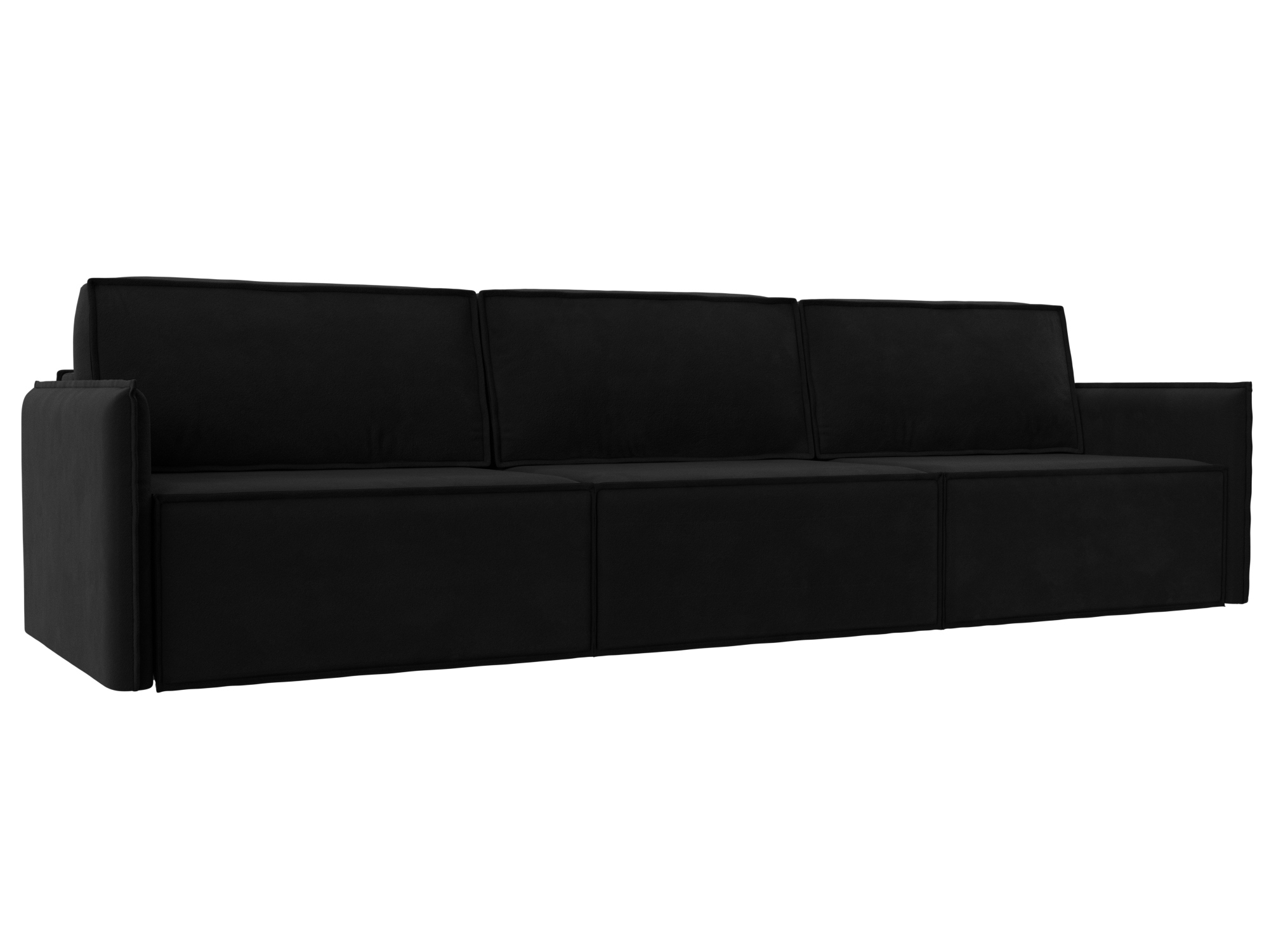 Изображение товара Диван раскладной Лига диванов 320x98x118 см вельвет цвет черный