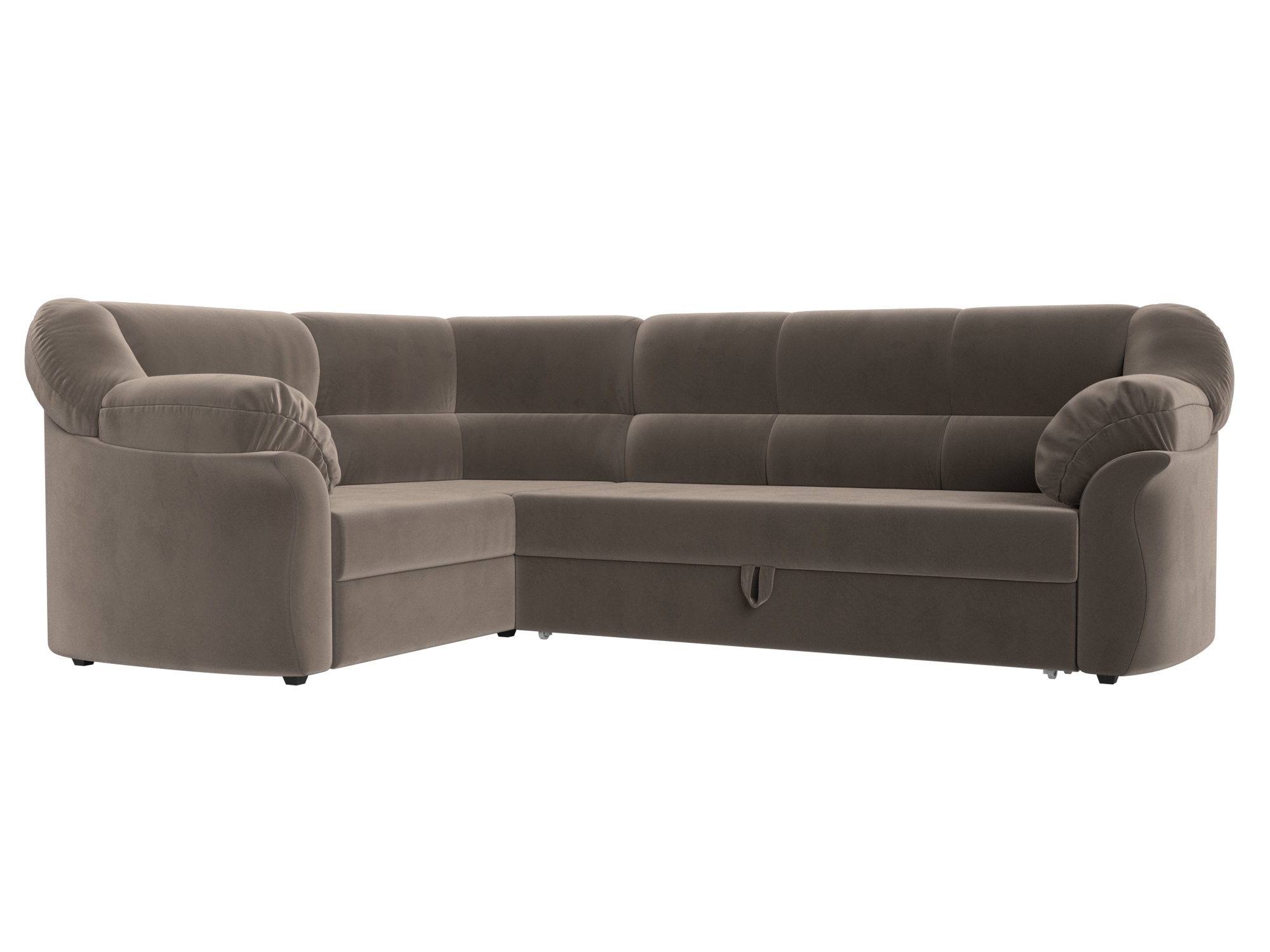 Изображение товара Диван раскладной Лига диванов 109578L_спб 260x93x182 см велюр цвет коричневый