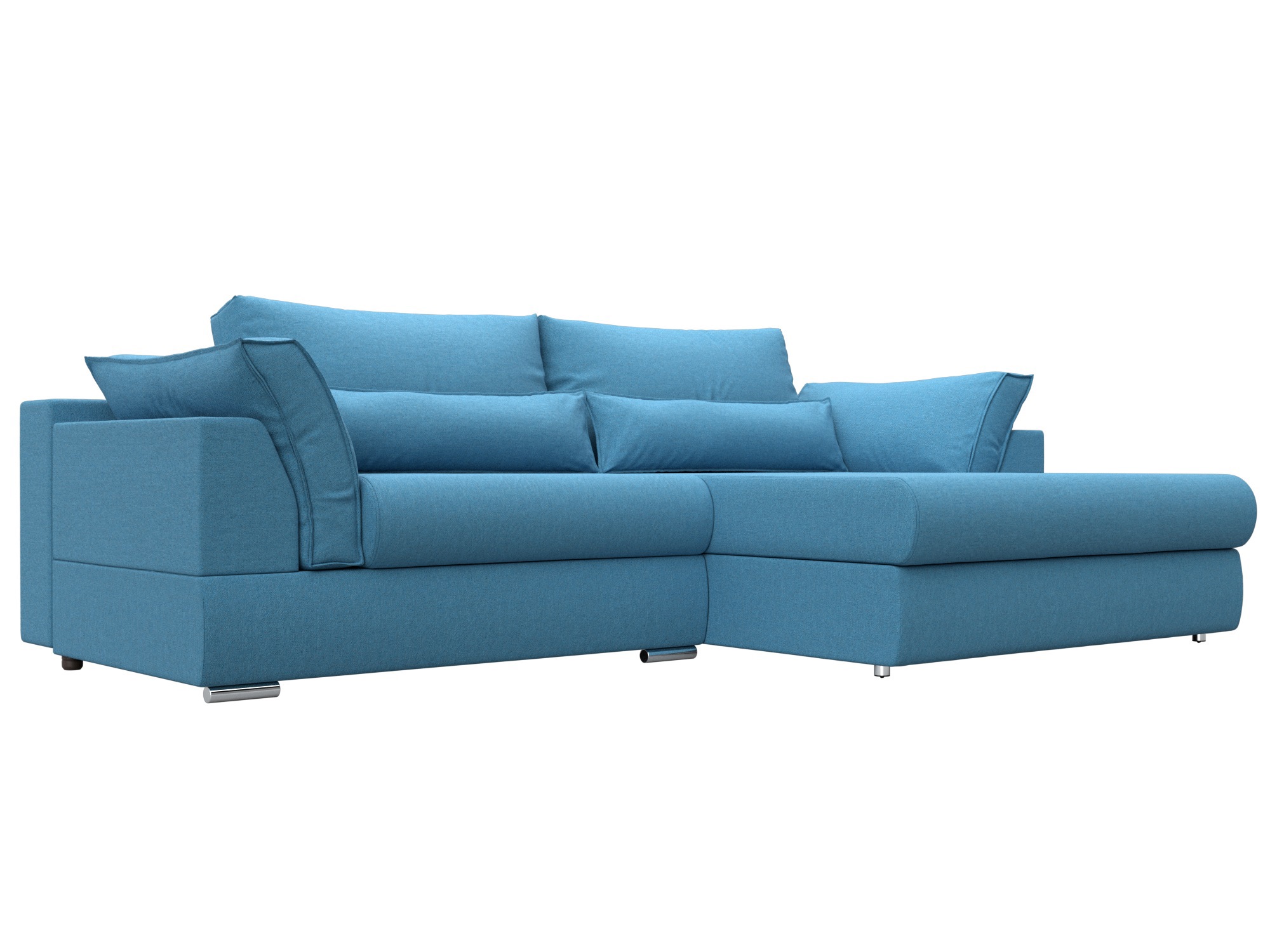 Изображение товара Диван раскладной Лига диванов 123514_спб 272x90x189 см рогожка цвет амур 10 голубой