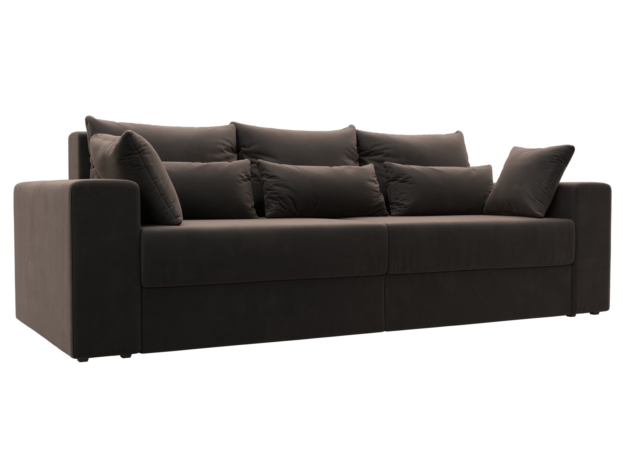 Изображение товара Диван раскладной Лига диванов 250x96x106 см велюр цвет коричневый