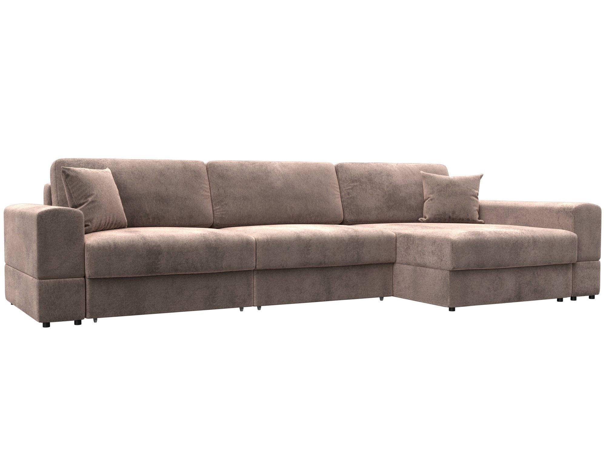 Изображение товара Диван раскладной Лига-055 НПБ Лонг с велюром и ящиками 345x160x92 см