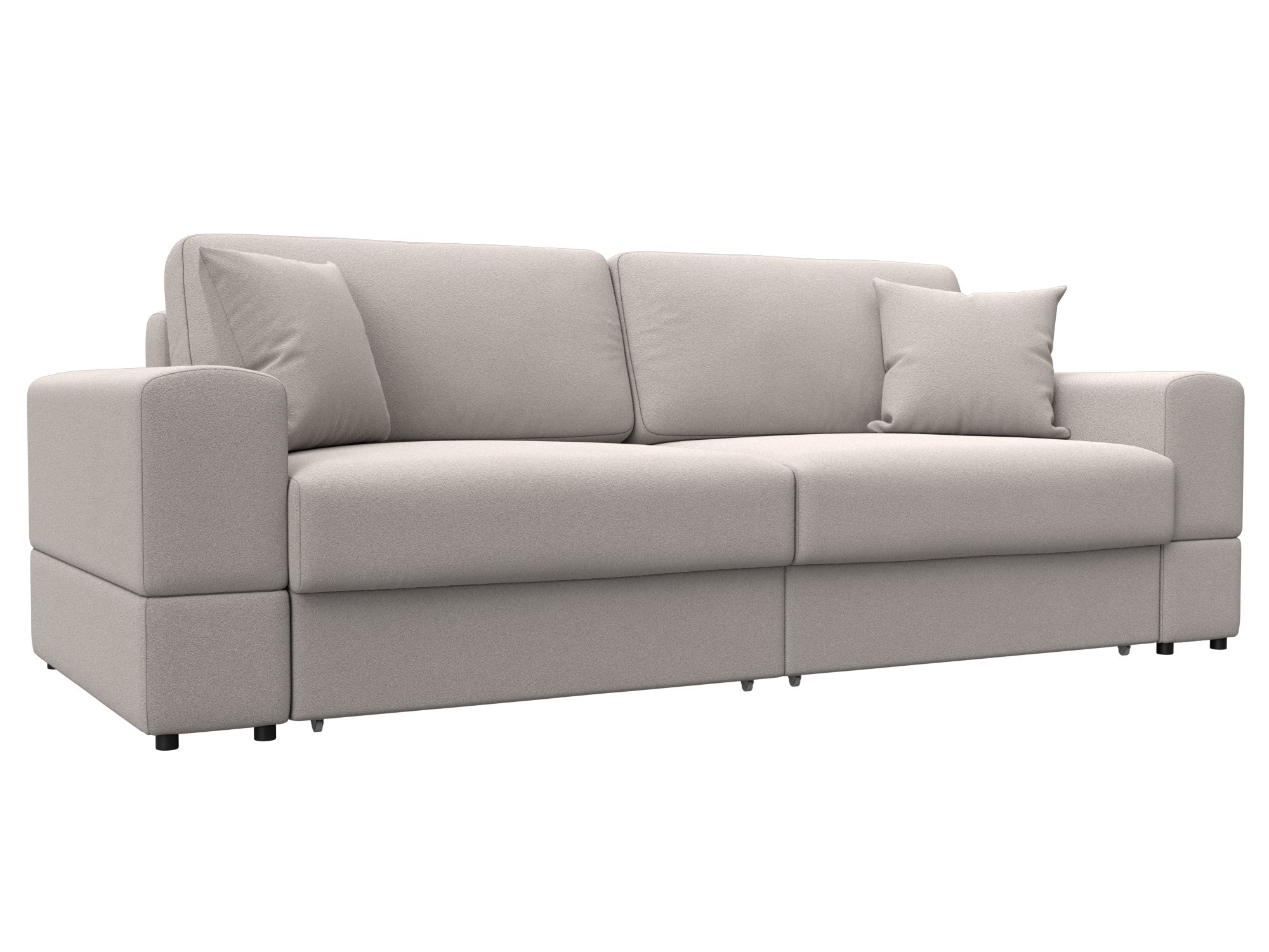 Изображение товара Диван раскладной Лига-055 НПБ с ящиком замша бежевый современный дизайн