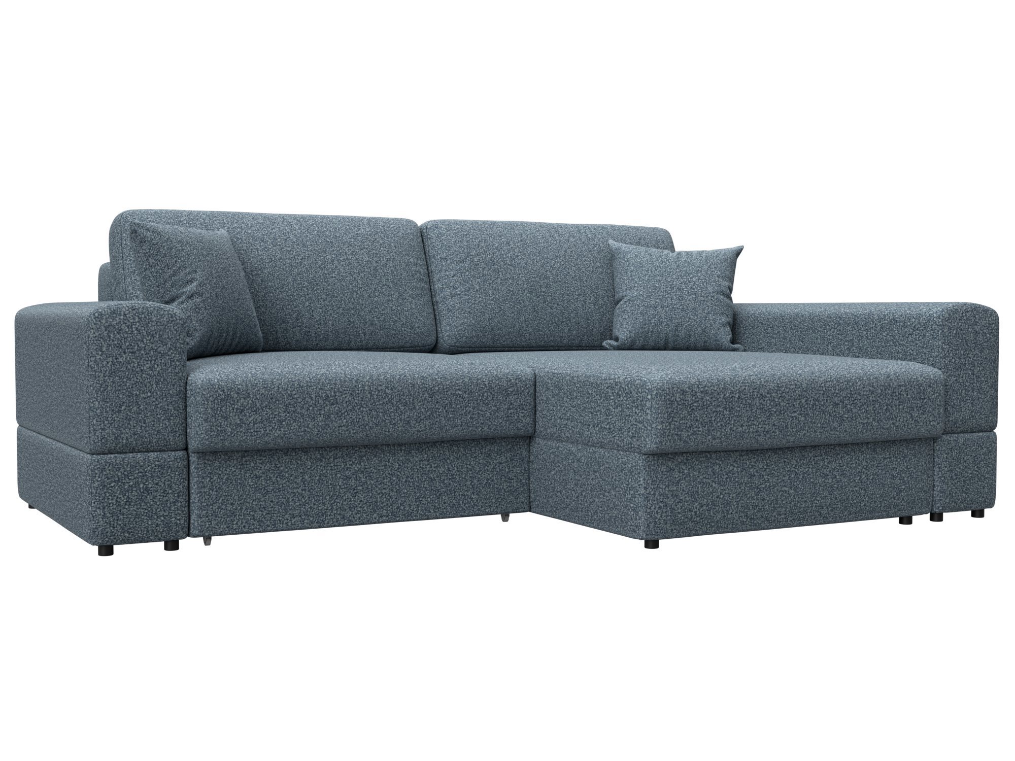 Изображение товара Диван угловой Лига диванов Лига-055 НПБ 246x160x92 см велюр цвет ness 12 серый