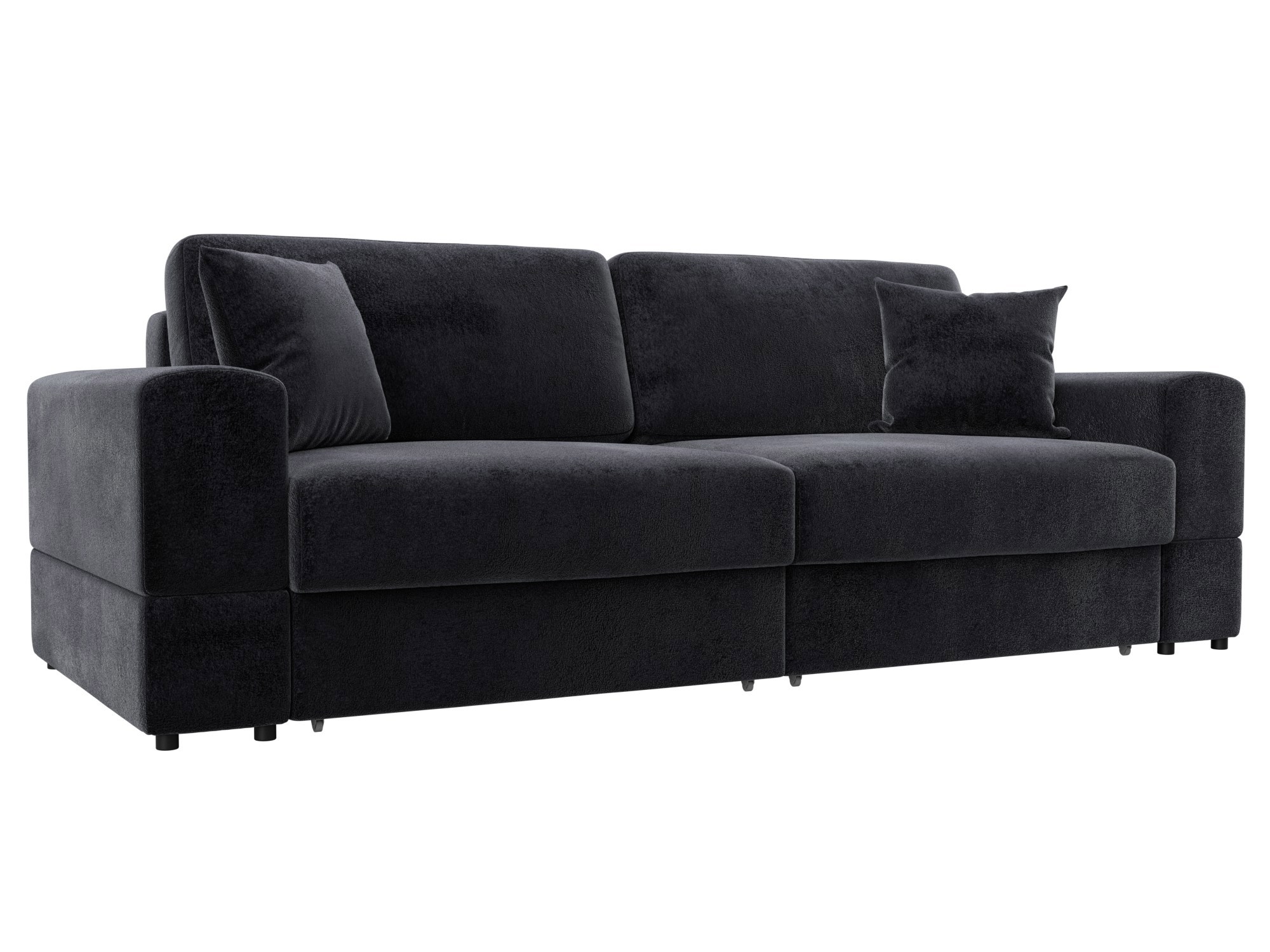 Изображение товара Диван раскладной Лига-055 НПБ велюр серый современный с ящиками