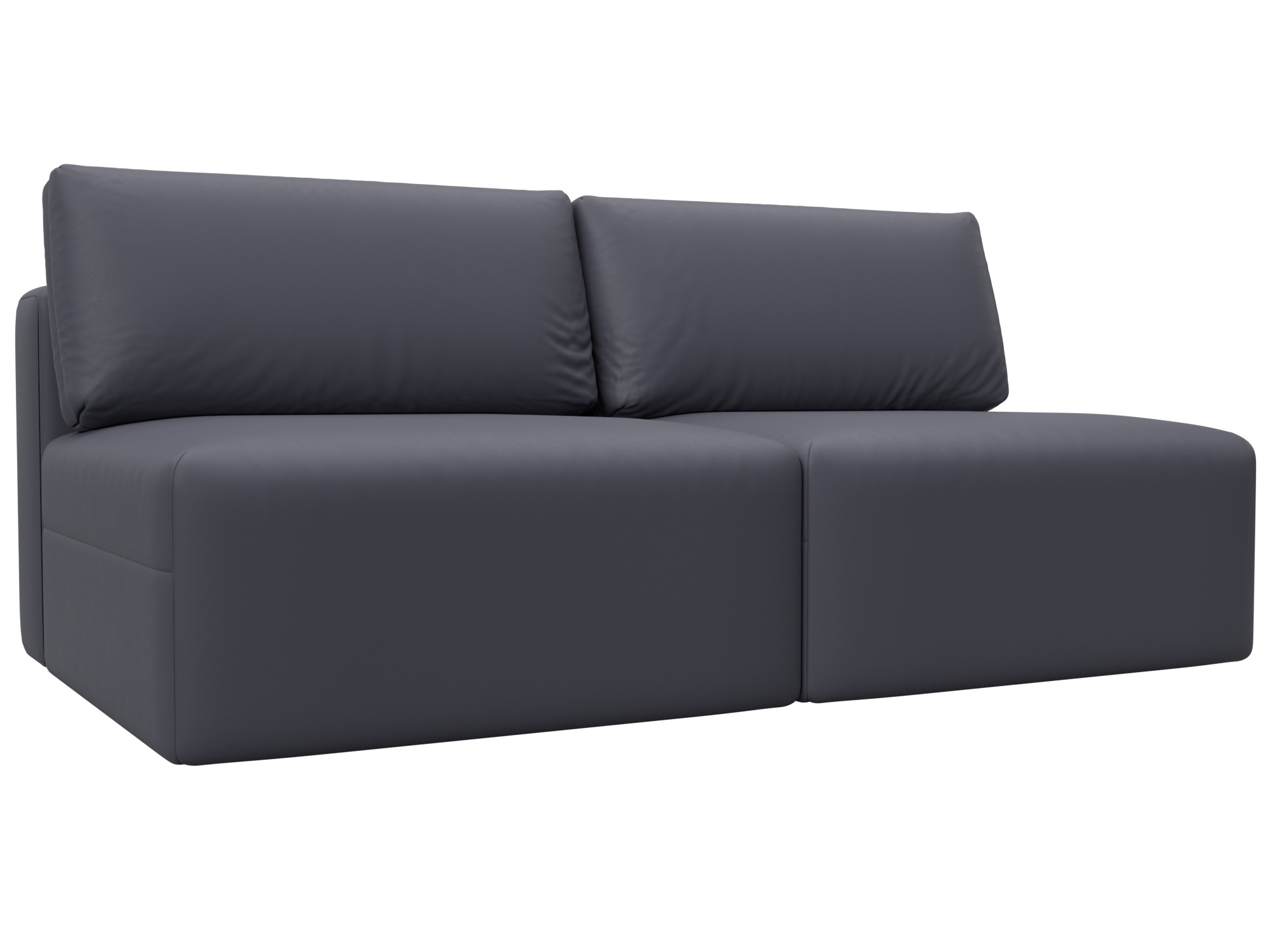 Изображение товара Диван прямой модульный Лига-060 НПБ эко-кожа серый современный с ящиками