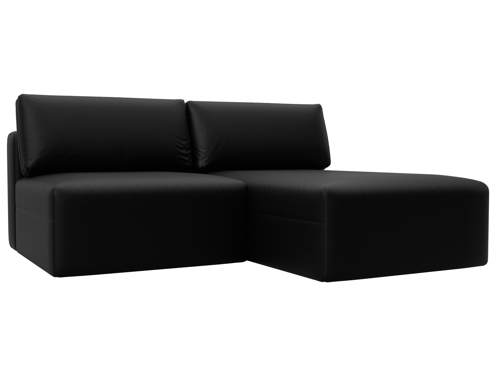 Изображение товара Диван угловой модульный Лига-060 НПБ угол универсальный Лига Диванов 130062_спб 200х118х84 экокожа цвет grifon 18 черный