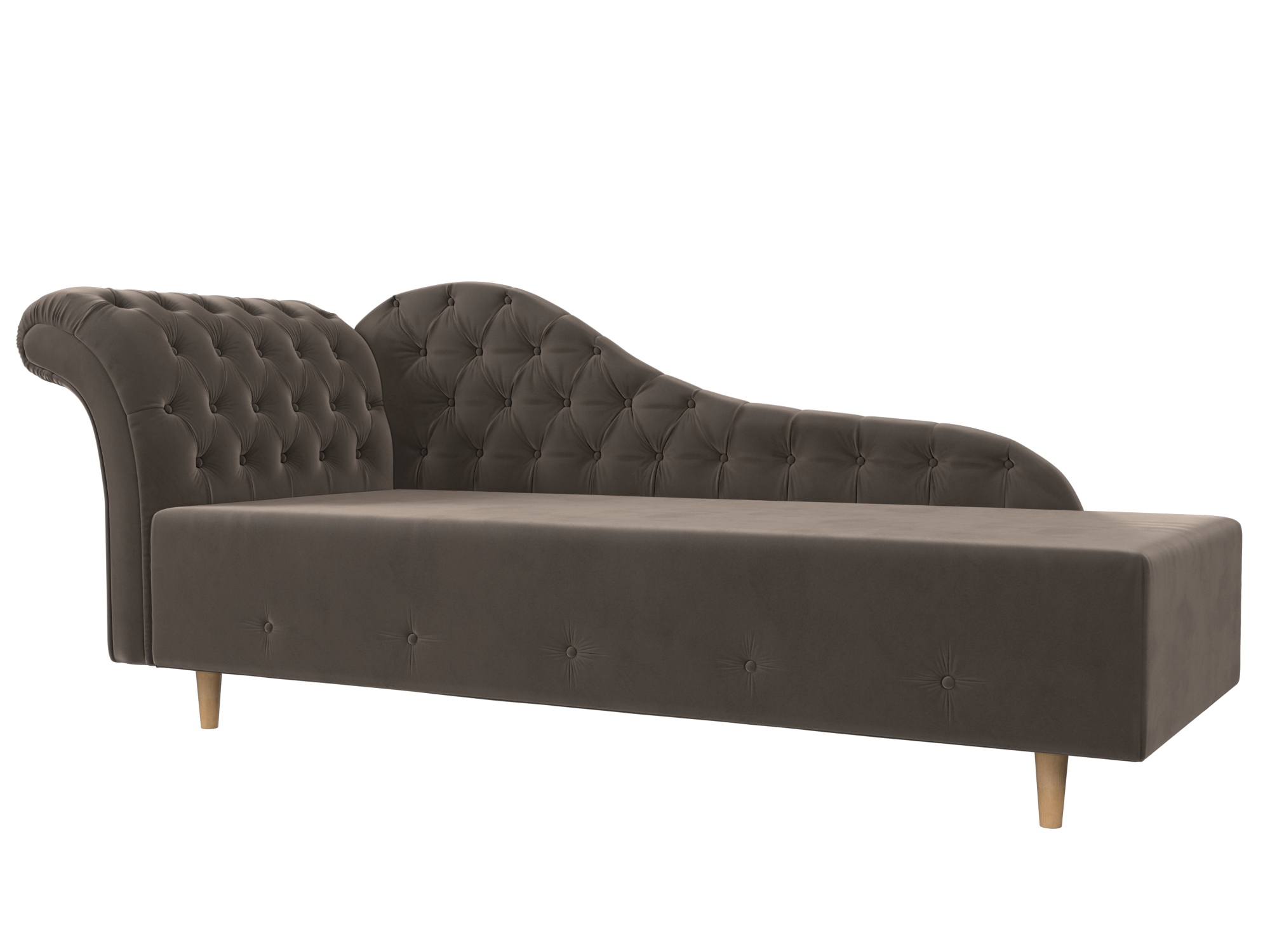 Изображение товара Кушетка Лига диванов Камерон 110094L велюр коричневый компактная для малогабаритных помещений