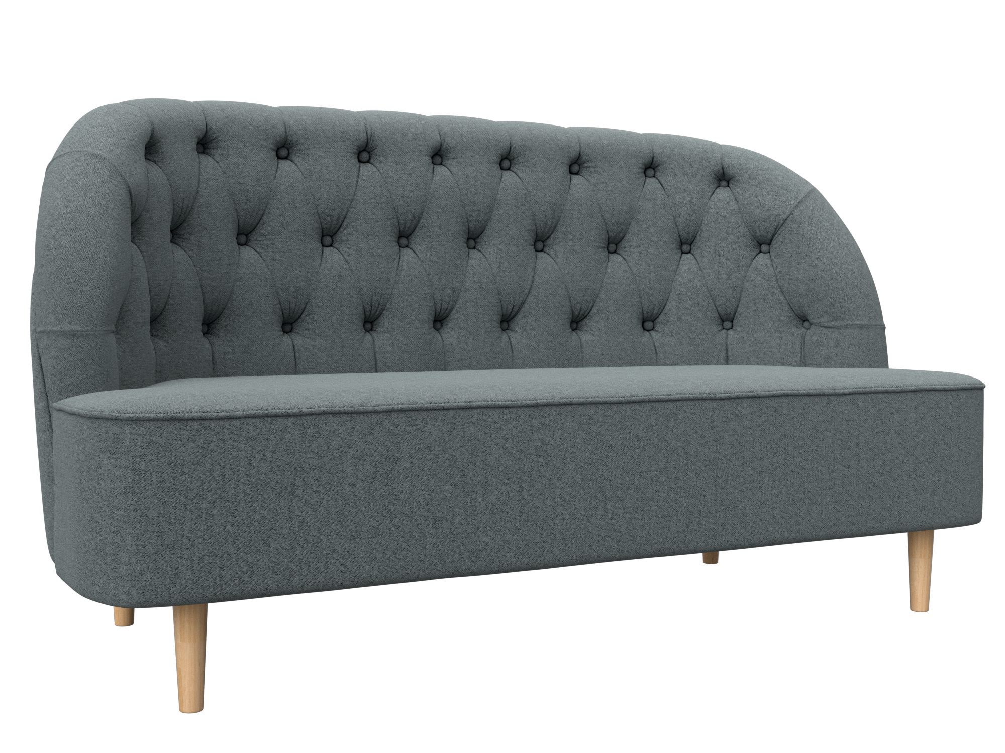 Изображение товара Кушетка Лига диванов Амиса 126028_спб 144x84x63 см серый рогожка мягкая спинка