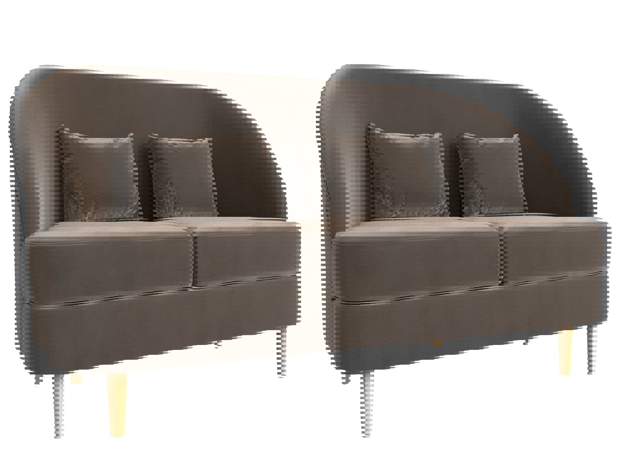 Изображение товара Кушетка Лига диванов Атико 144x82x63 см коричневая велюр