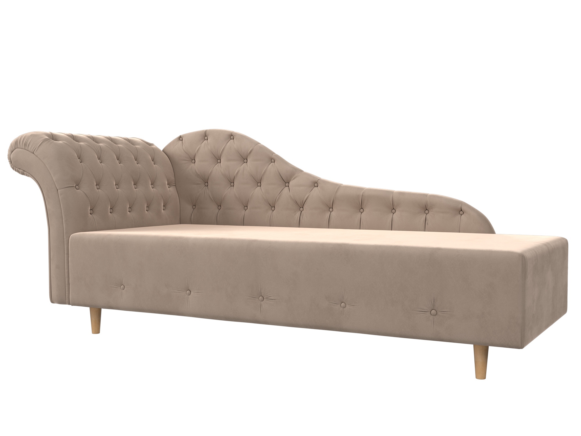 Изображение товара Кушетка Лига диванов Камерон 200x90x77 см велюр бежевый