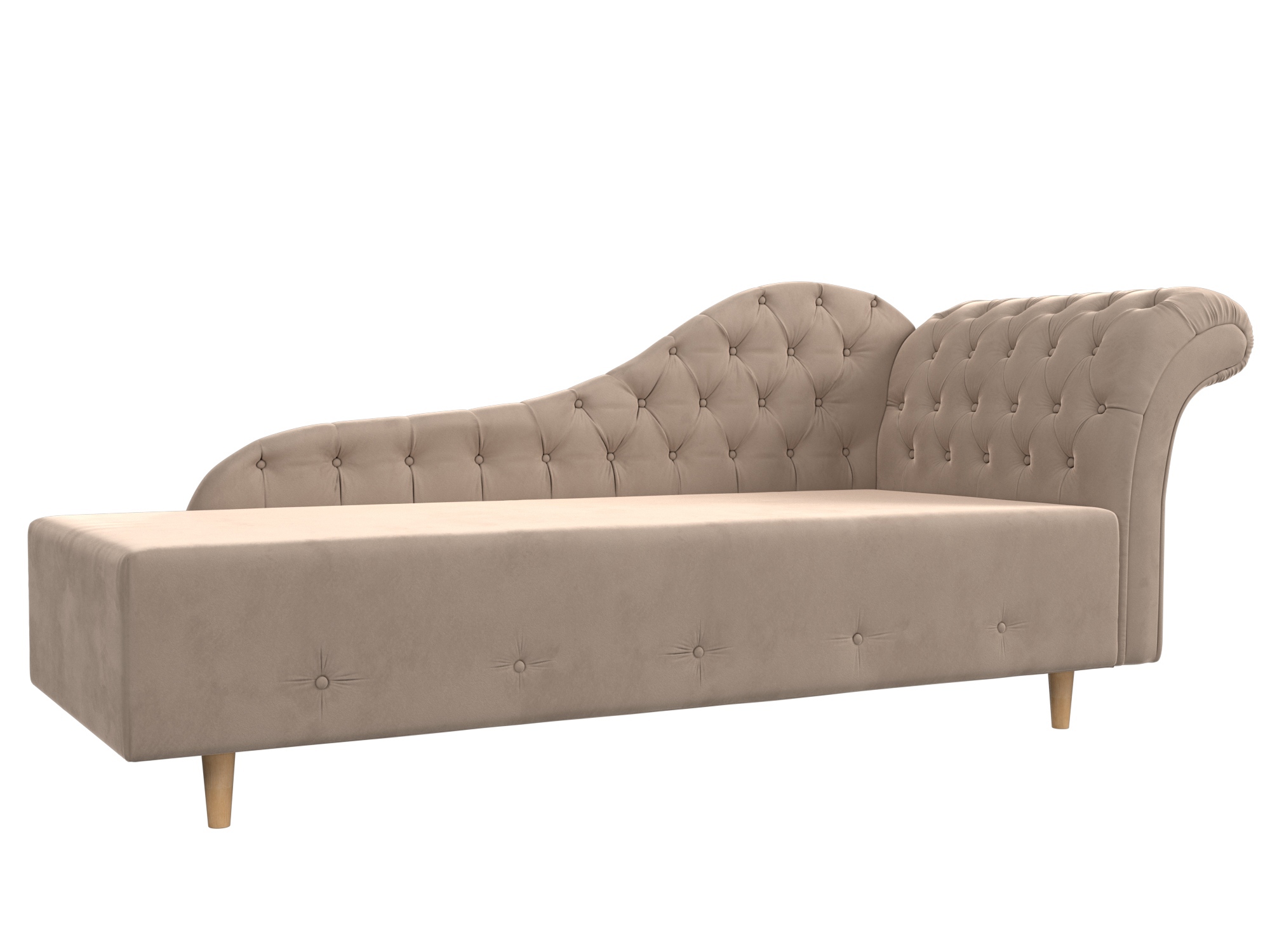 Изображение товара Кушетка Лига диванов Камерон 110090_спб 200x90x77 см велюр бежевый