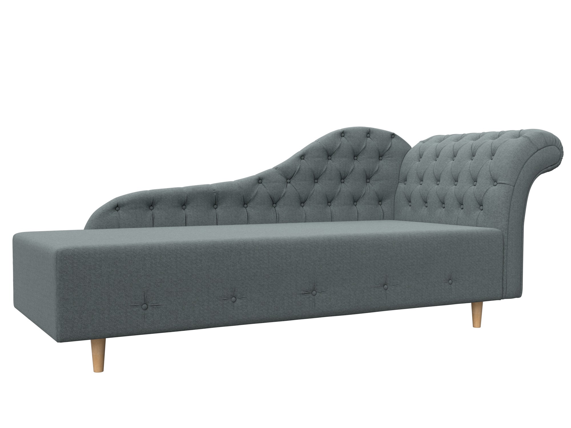 Изображение товара Кушетка Лига диванов Камерон 123153_спб 200x90x77 см рогожка серый