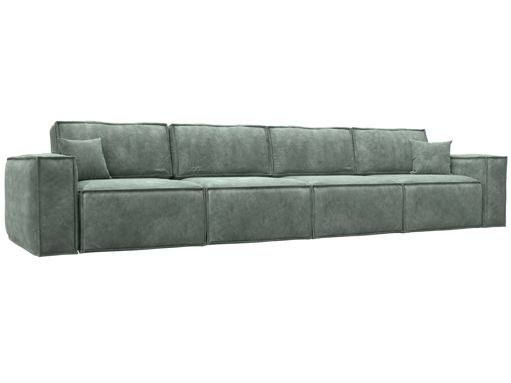 Изображение товара Диван раскладной Лига-081 МегаЛонг НПБ велюр зеленый 157х204 см