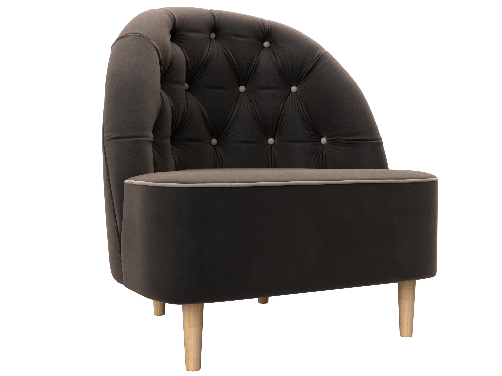 Изображение товара Мягкое кресло Лига диванов Амиса 74x84x63 см коричневое бежевое комфортное и стильное