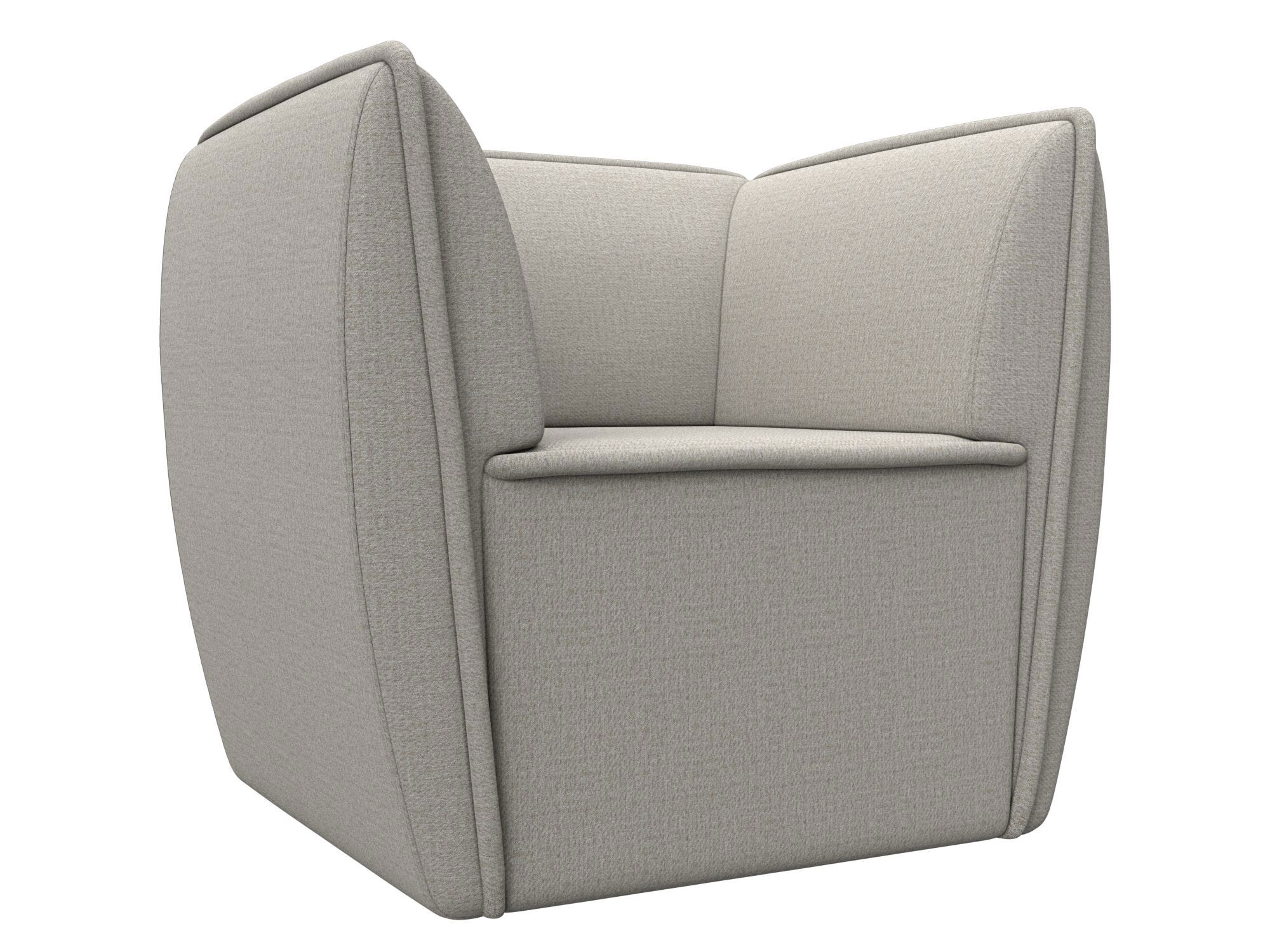 Изображение товара Мягкое кресло Бергамо Лига Диванов 80x80x64 см бежевое Амур 02 комфортное и экологичное