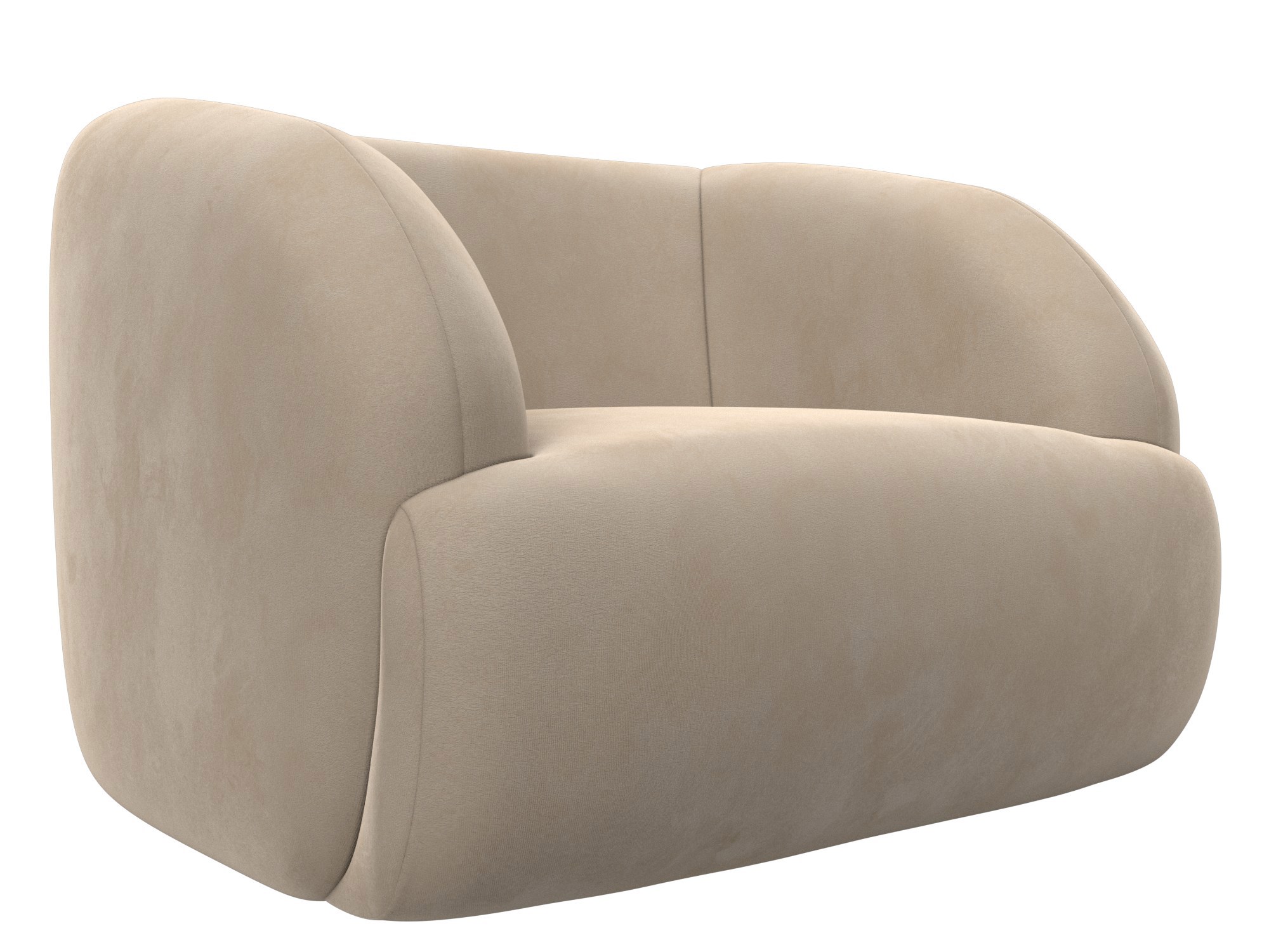 Изображение товара Мягкое кресло Лига-041 95x75x90 см велюр бежевое комфортное и эргономичное