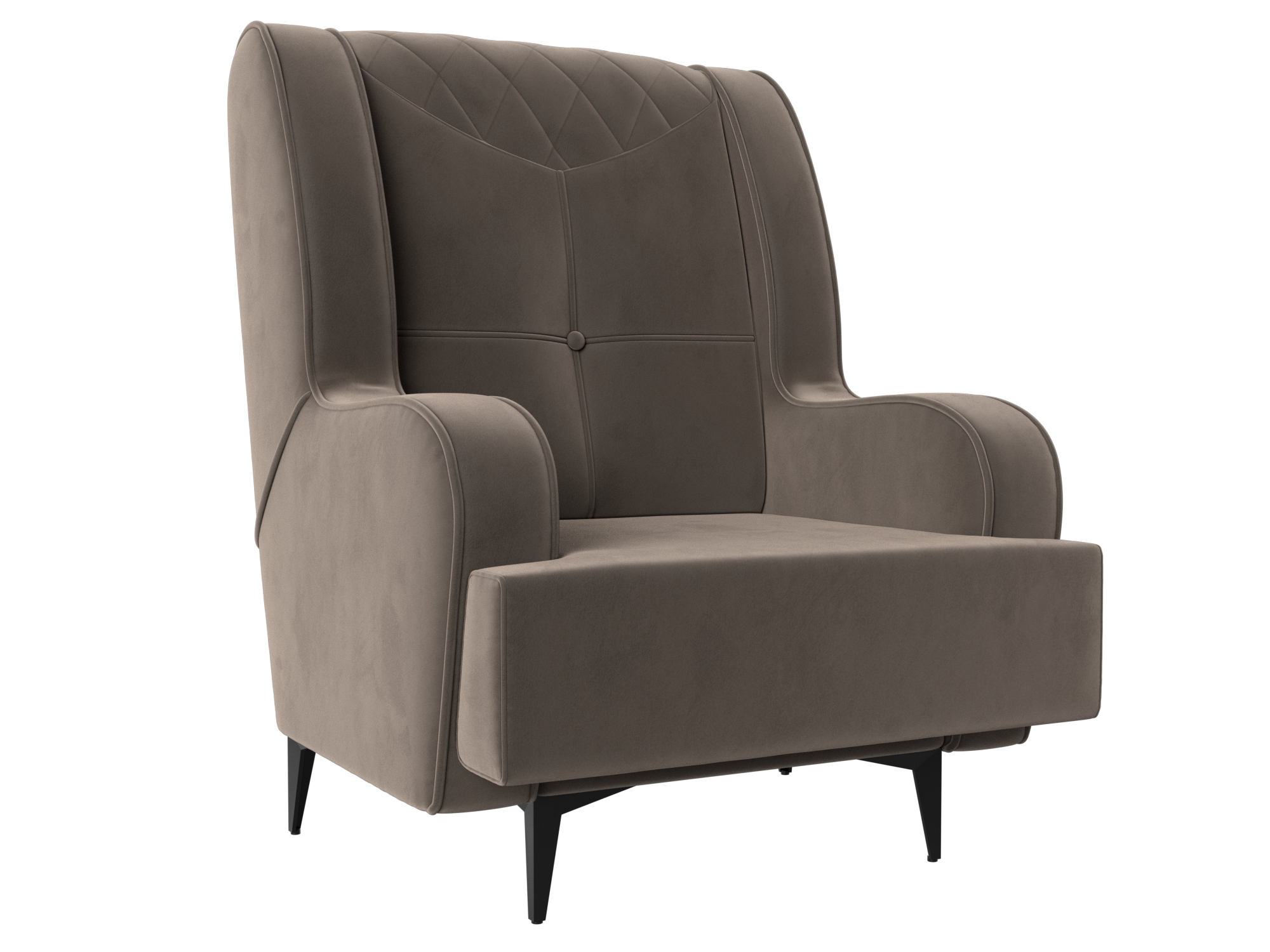 Изображение товара Кресло Лига диванов Неаполь 72x101x77 см велюр цвет seven 727 коричневый