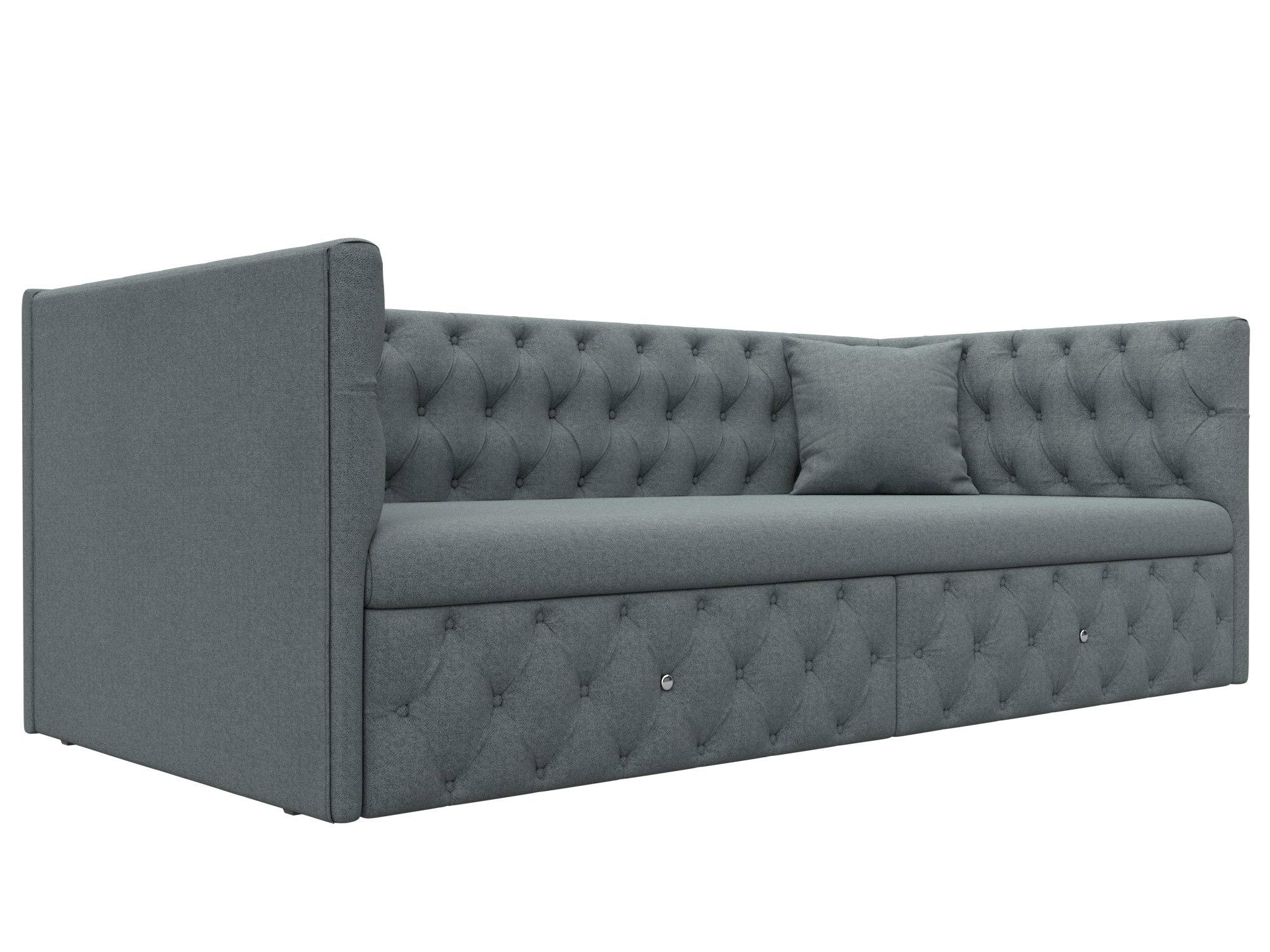 Изображение товара Диван детский Лига диванов Найс 122427_спб 200x77x87 см рогожка цвет амур 07 серый