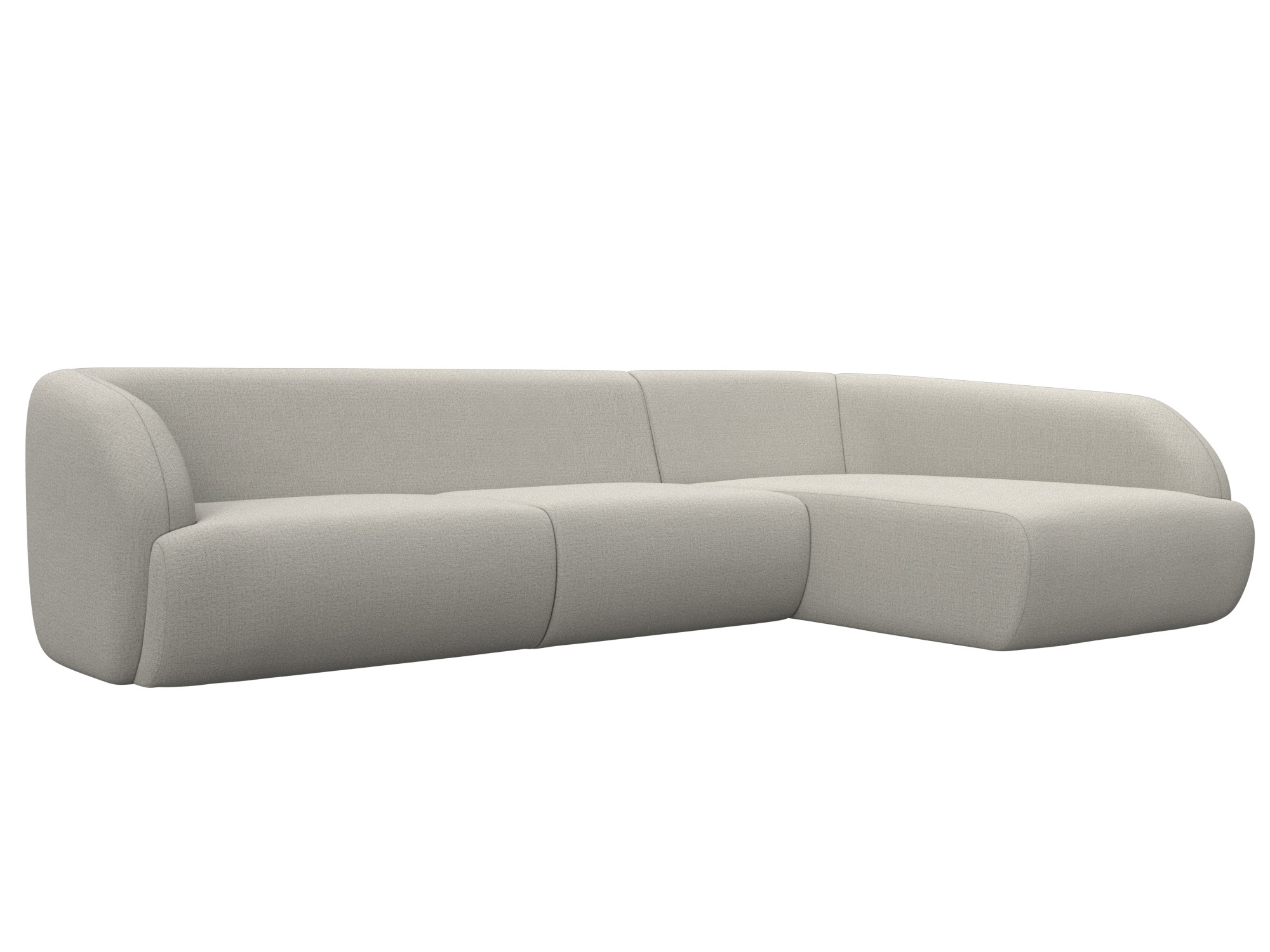 Изображение товара Диван угловой Лига диванов Лига-041 125480_спб 310x72x157 см рогожка цвет амур 02 бежевый