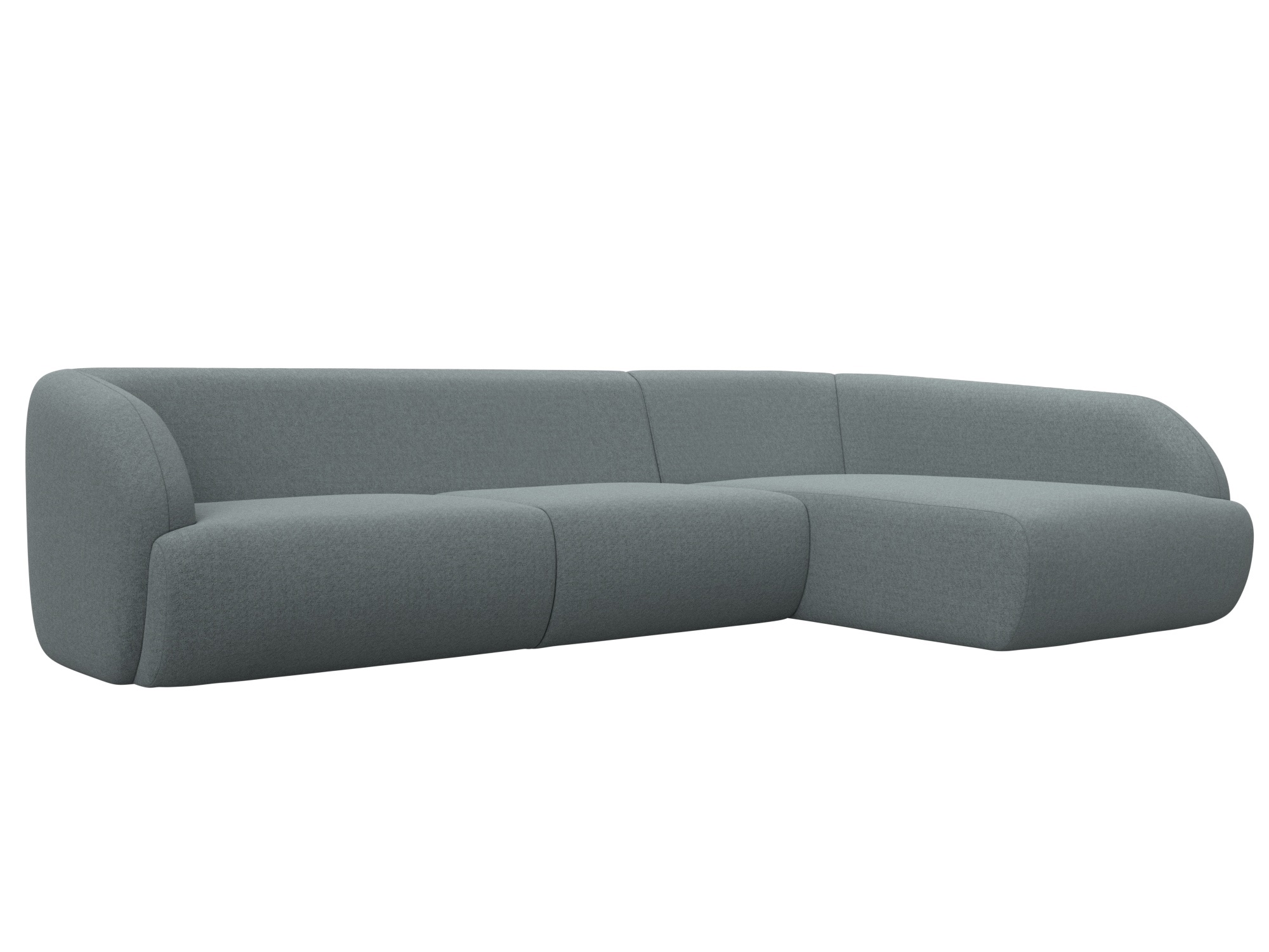 Изображение товара Диван угловой Лига диванов Лига-041 124716_спб 310x72x157 см рогожка цвет амур 07 серый