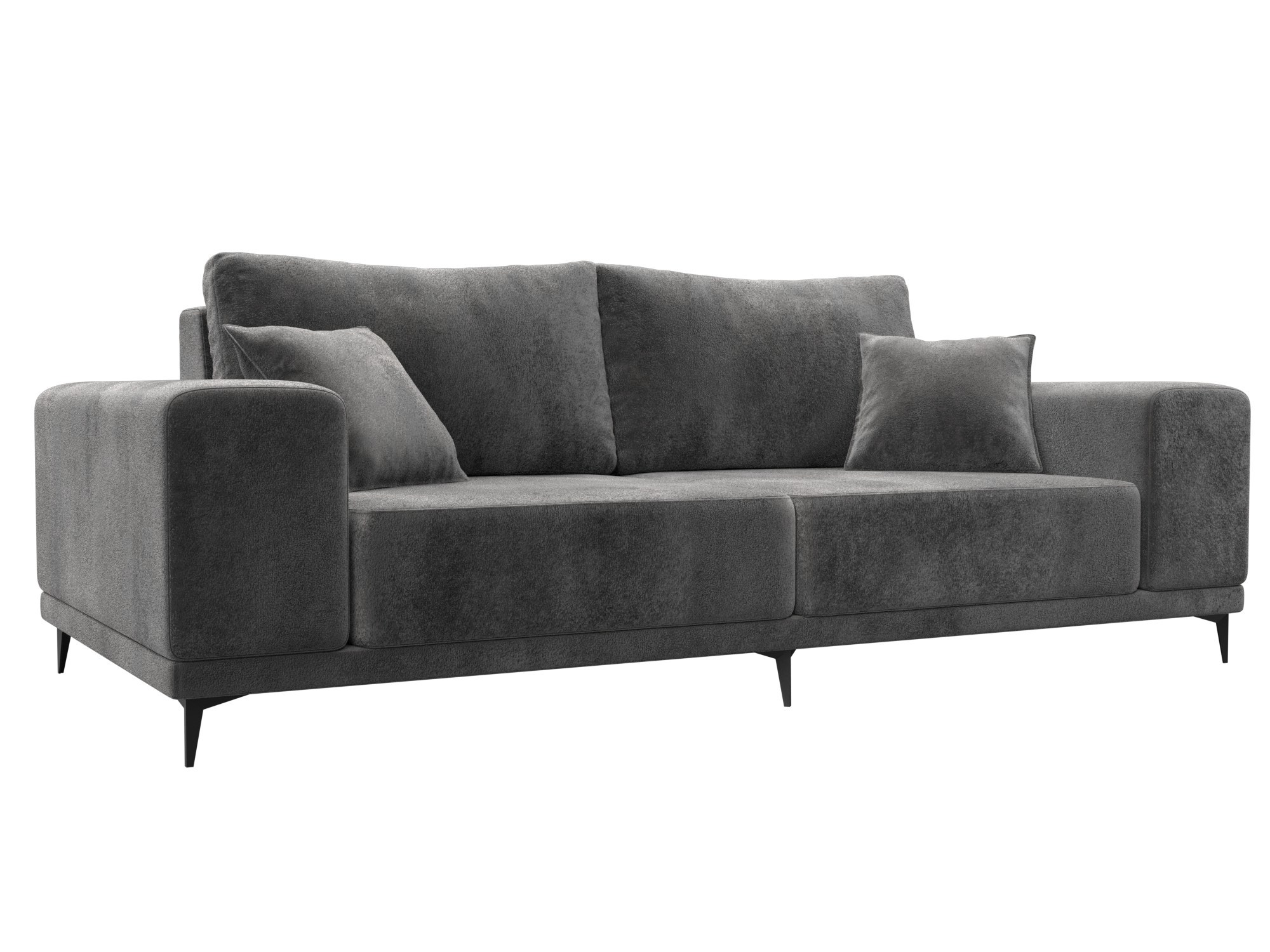 Изображение товара Диван прямой Лига диванов Льюес 126700_спб 225x87x103 см велюр цвет tower 10 серый