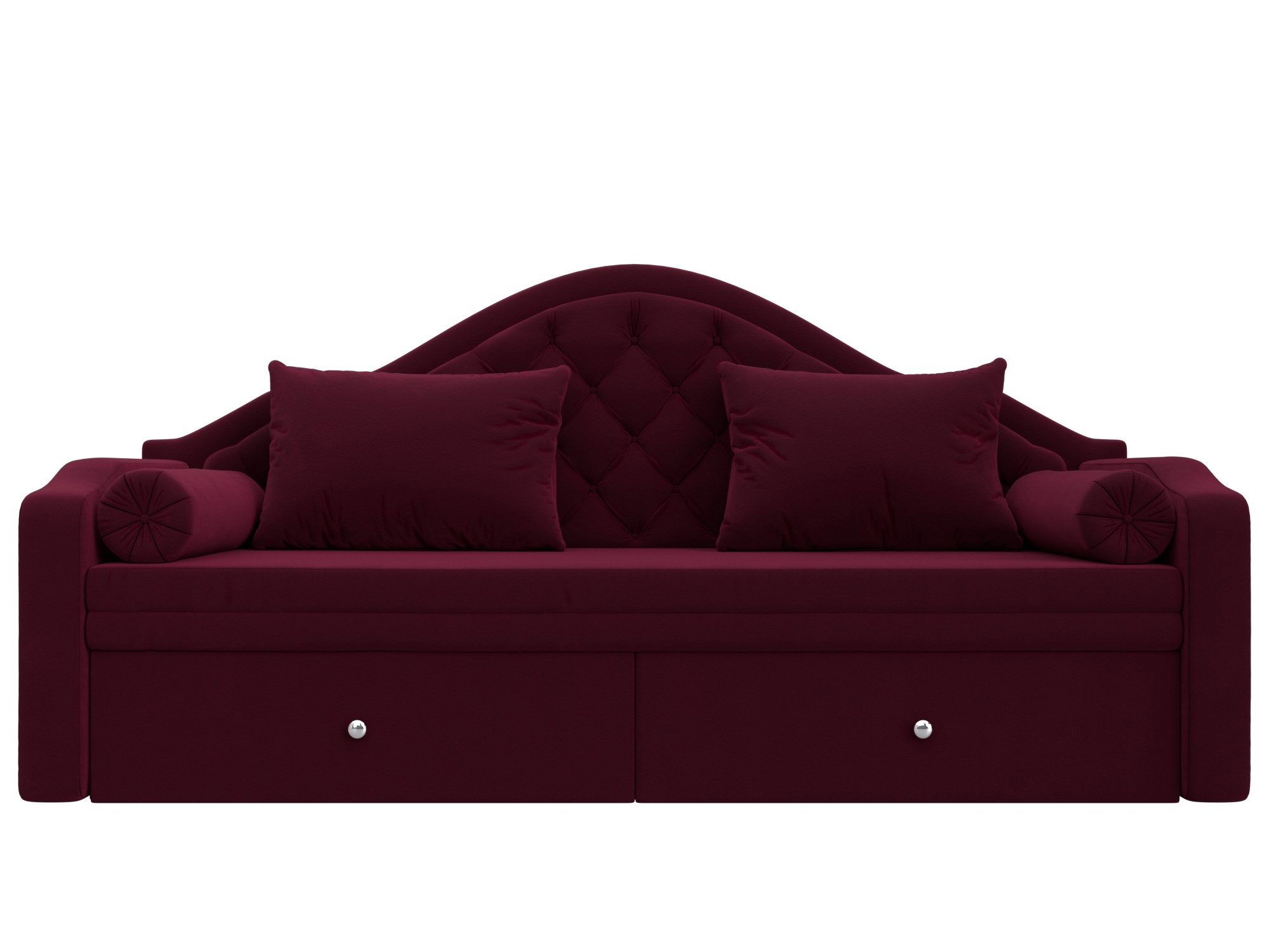 Изображение товара Диван детский прямой Сойер Лига диванов 109449 210x111x84 см микровельвет цвет бордовый