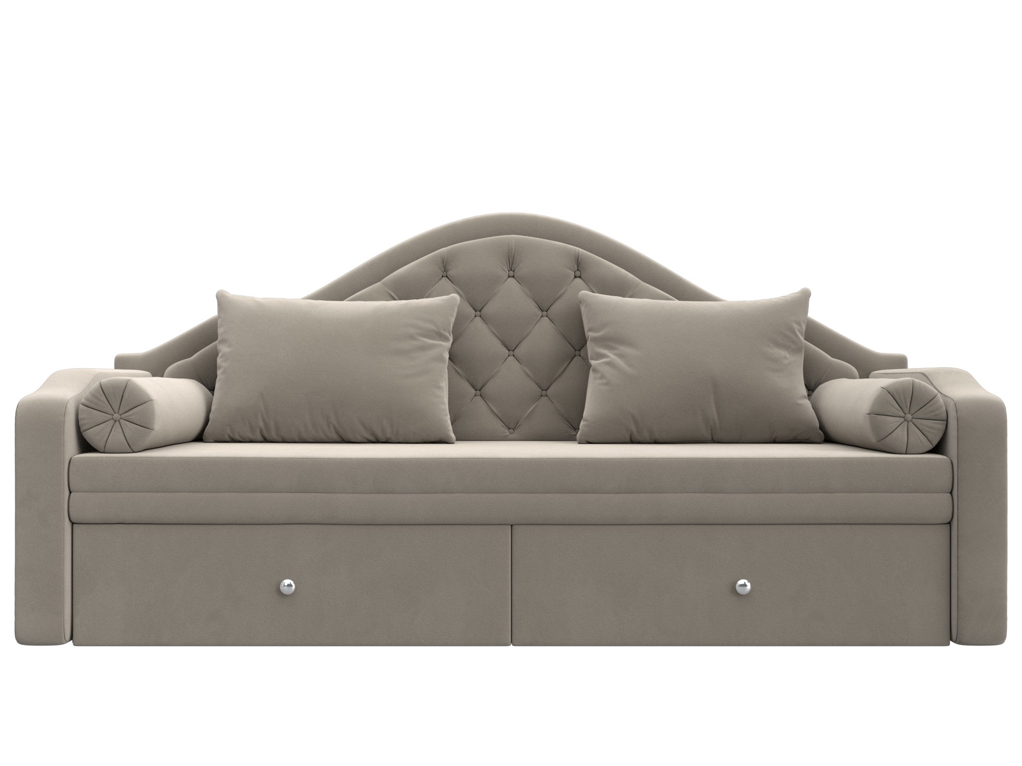 Изображение товара Детский диван прямой Сойер Лига диванов 210x111x84 см вельвет бежевый