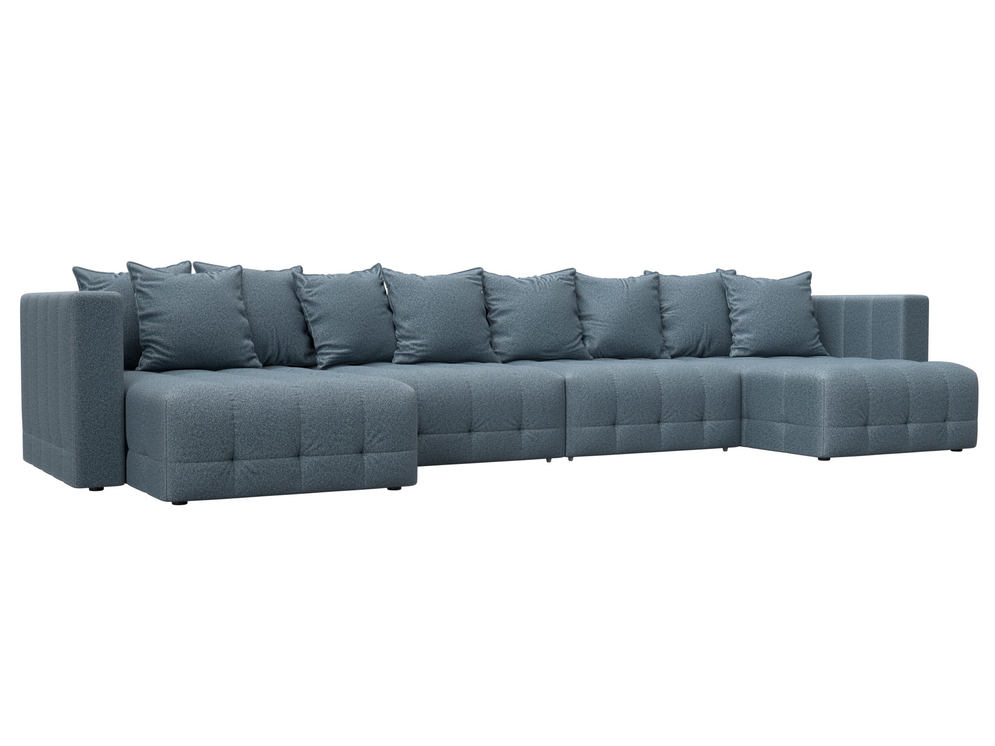 Изображение товара Диван раскладной Лига диванов 420x90x160 см велюр цвет ness 12 серый