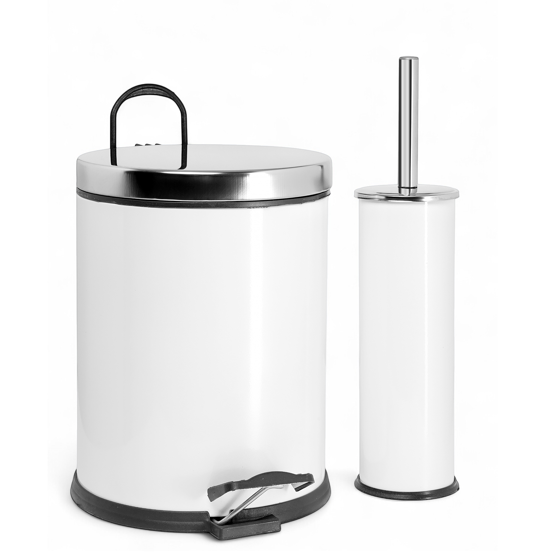 Изображение товара Набор аксессуаров для ванной комнаты MIAPROF EF-952 из нержавеющей стали белый глянец и хром