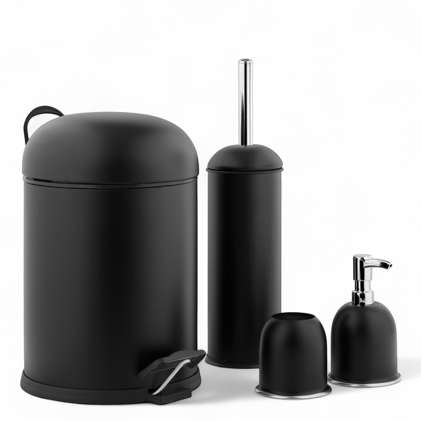 Изображение товара Набор аксессуаров для ванной Miaprof EF-5005S 4 предмета цвет черный
