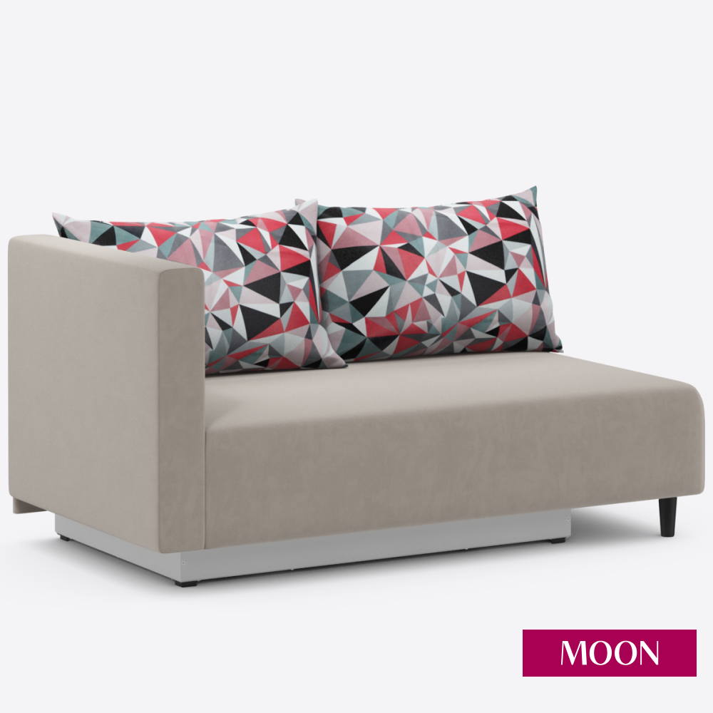 Изображение товара Диван раскладной Moon family 060, велюр, светло-бежевый, современный стиль