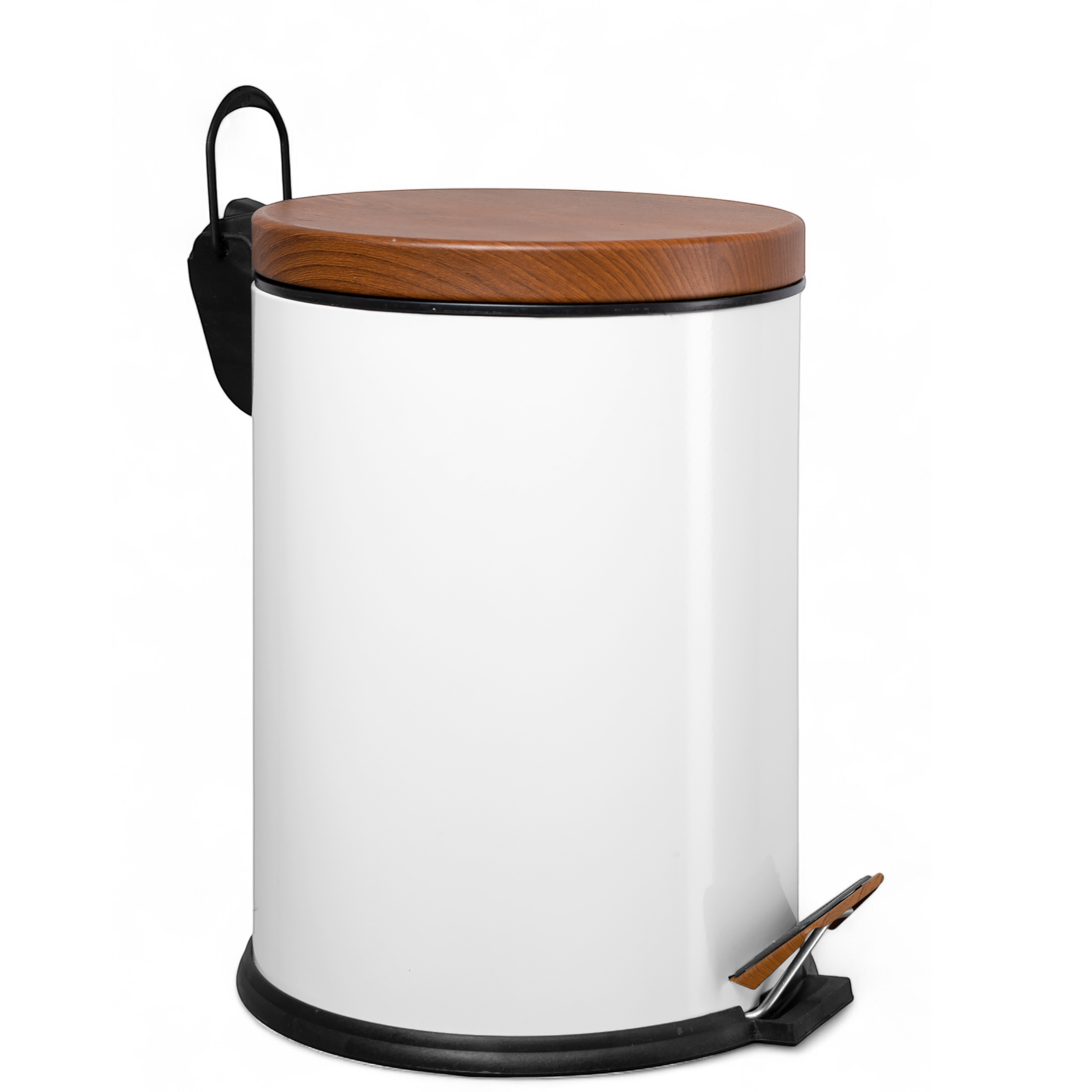 Изображение товара Педальный мусорный контейнер 12 л Miaprof из нержавеющей стали белый