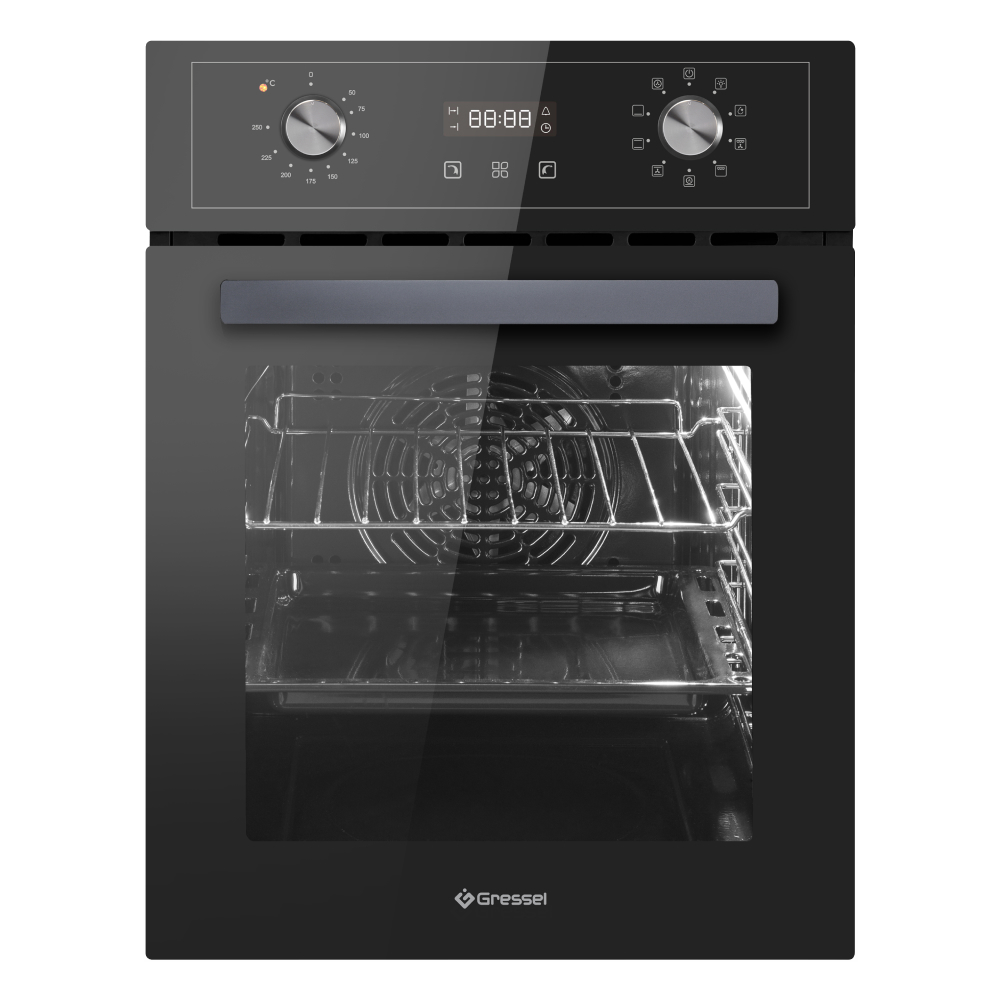 Изображение товара Встраиваемый электровыделительный духовой шкаф GRESSEL U4ES59110 45 см черный