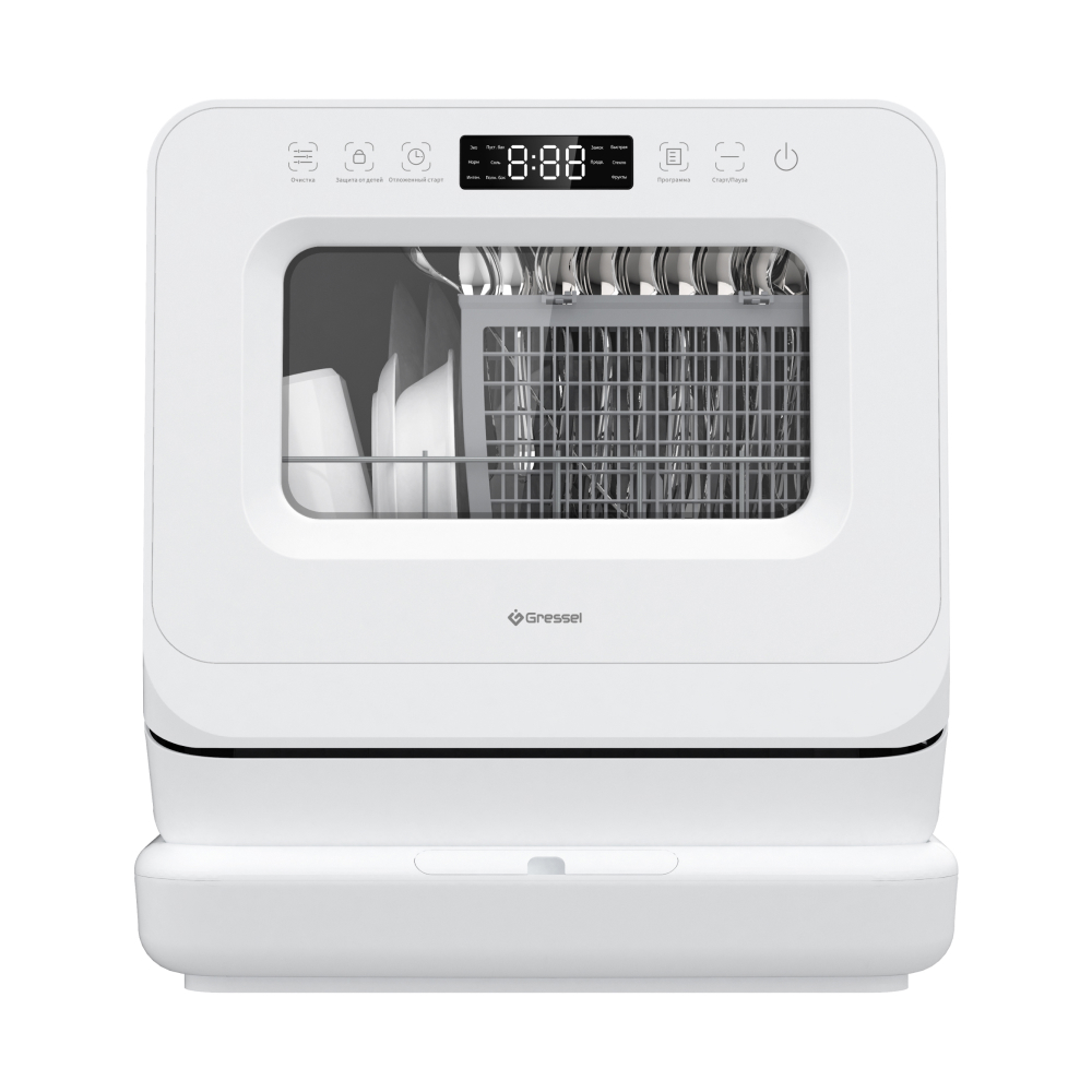 Изображение товара Отдельностоящая посудомоечная машина GRESSEL UPW610 45.4 см 6 программ белая