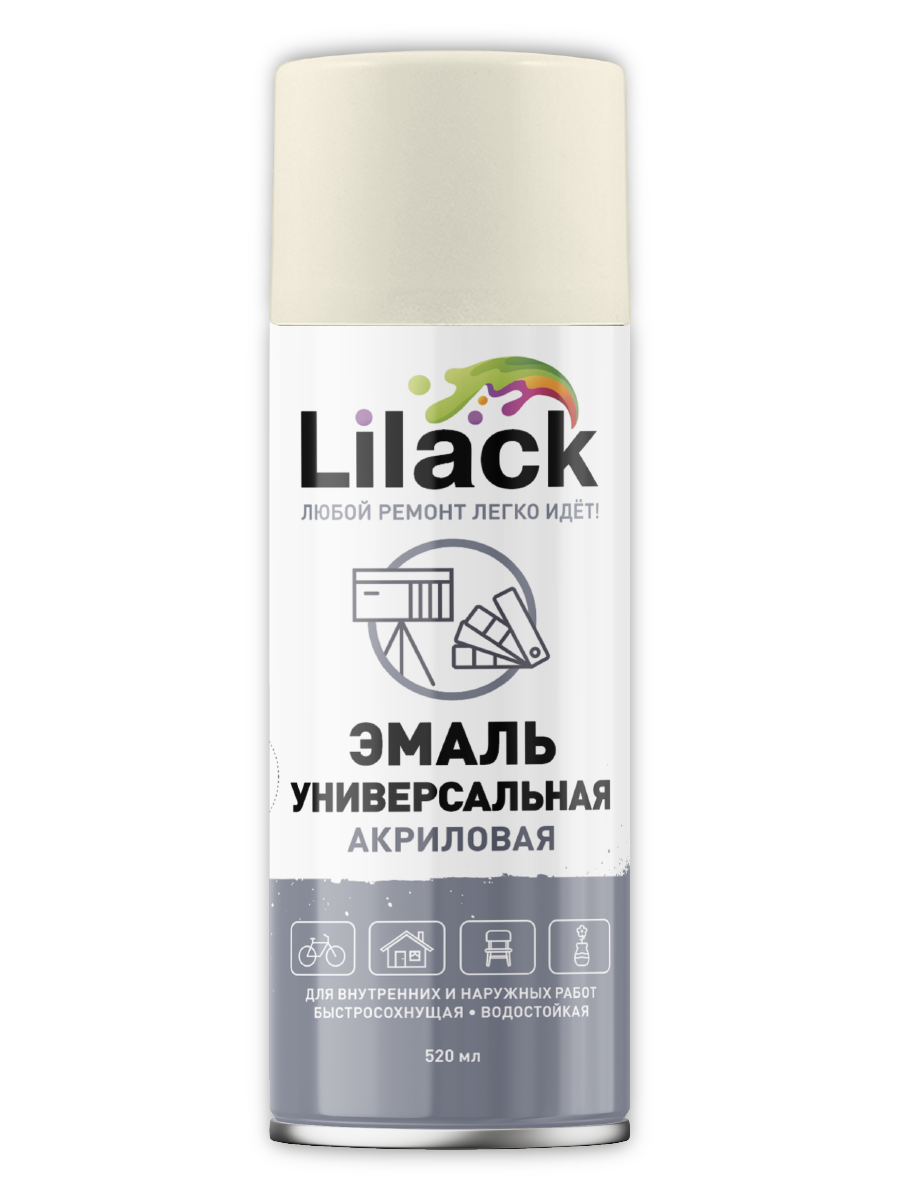 Изображение товара Эмаль аэрозольная универсальная Lilack 7101-48 lk глянцевая цвет бежевый 0.52 л