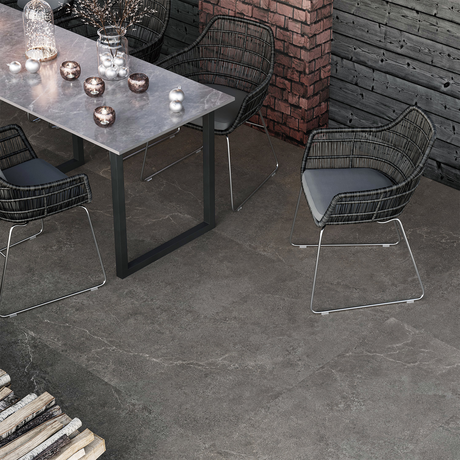 Изображение товара Керамогранит Staro Limestone Nero 60x120 см Antislip черный