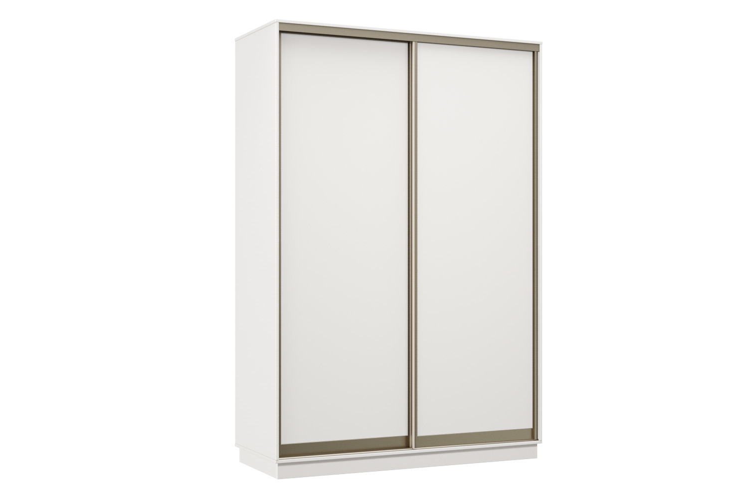 Изображение товара Шкаф-купе Хочу домой Классика Лайт 01 (02.02) с 2 дверями 220x120х45 см 7 полок ЛДСП цвет белый/профиль шампань