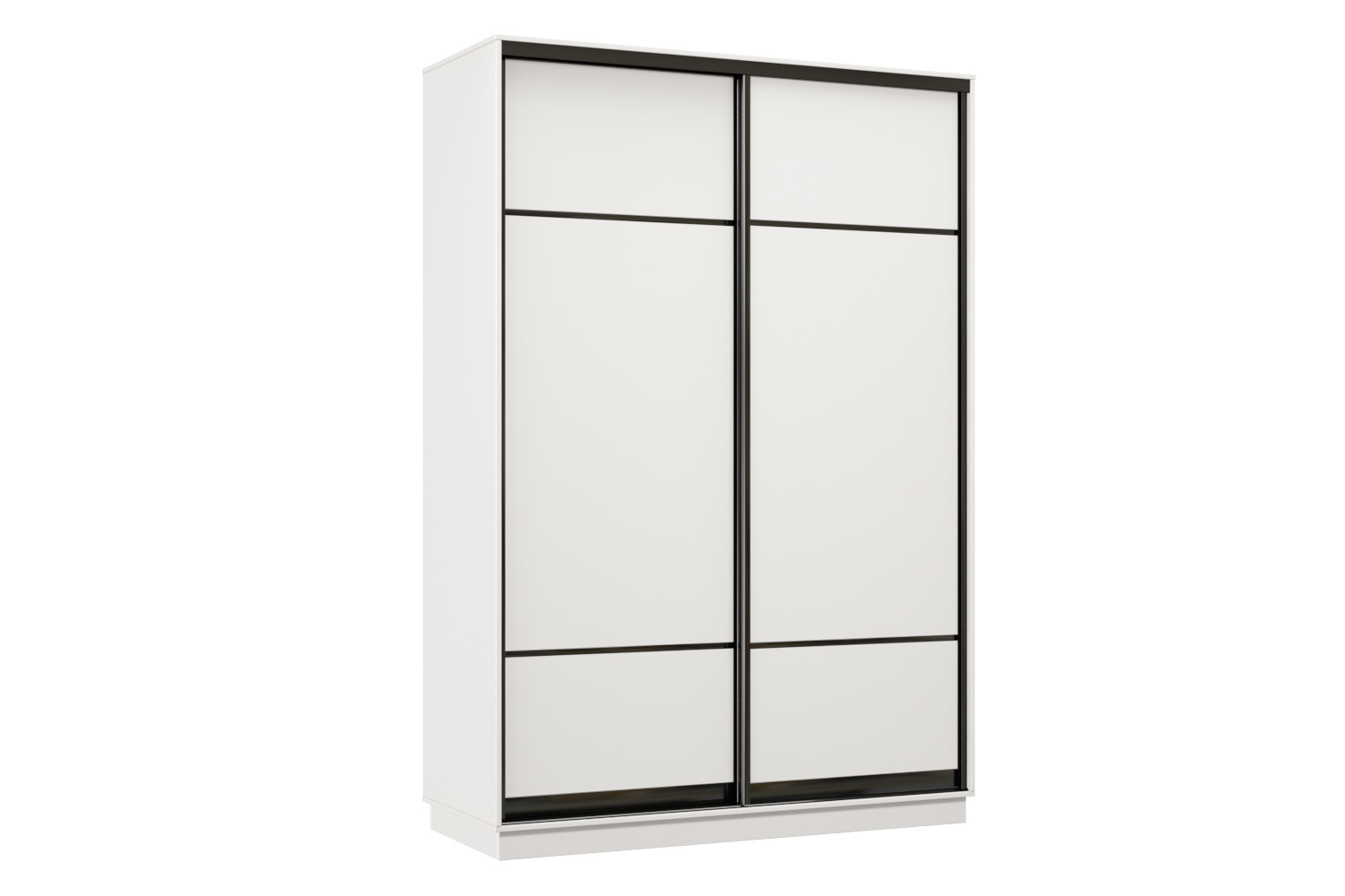 Изображение товара Шкаф-купе Хочу домой Классика Лайт 01 2 дверей 220x120 см белый профиль черный муар