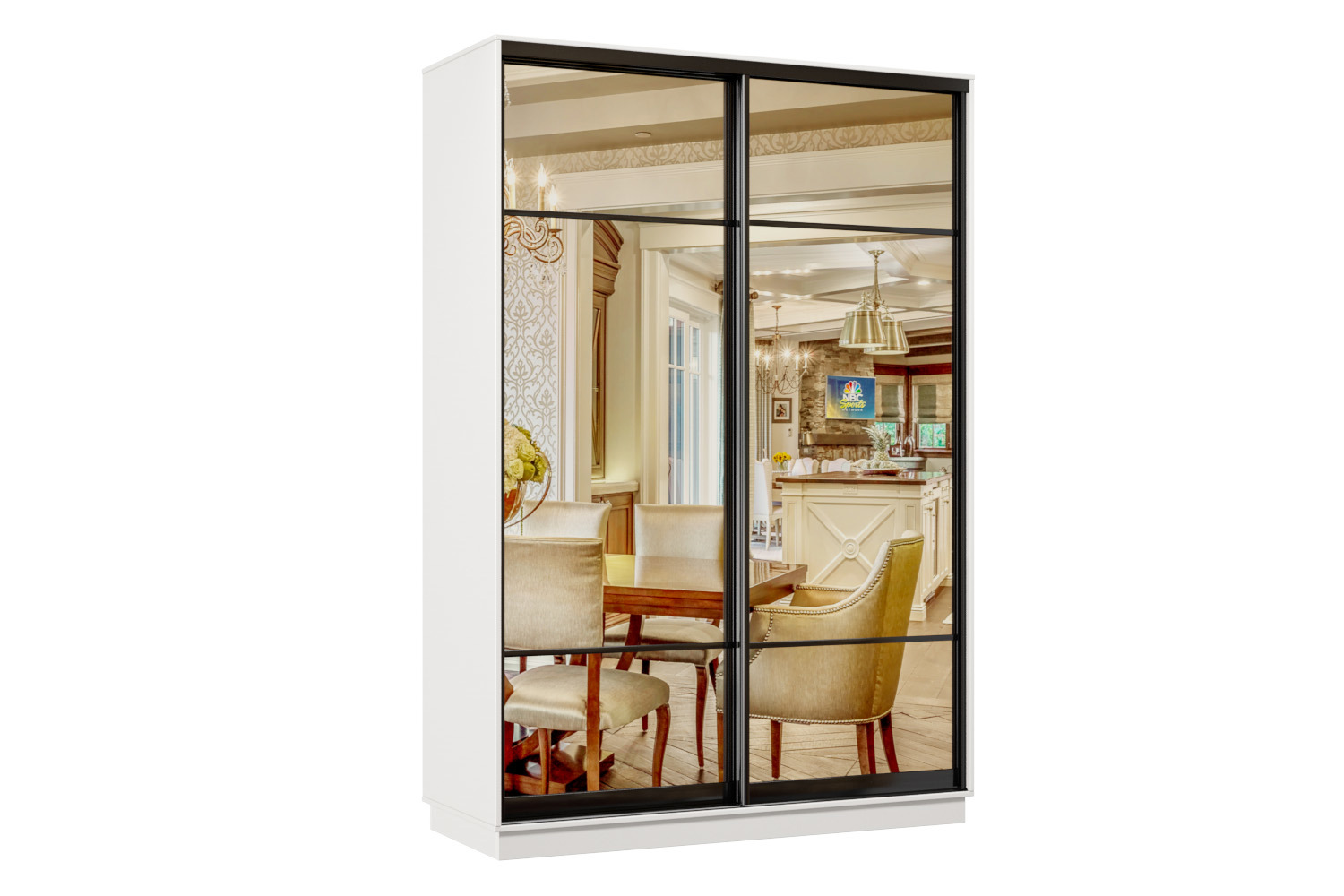 Изображение товара Шкаф-купе Хочу домой Классика Лайт 01 220х120х45 см с 7 полками белый