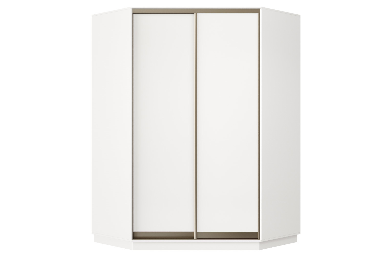 Изображение товара Угловой шкаф-купе Хочу домой Классика 71 220x110x45 см белый профиль шампань