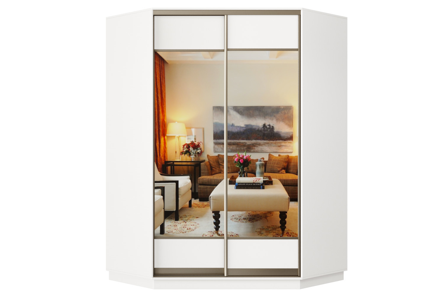 Изображение товара Угловой шкаф-купе Хочу домой Классика 71 220x110x45 см с 2 дверями