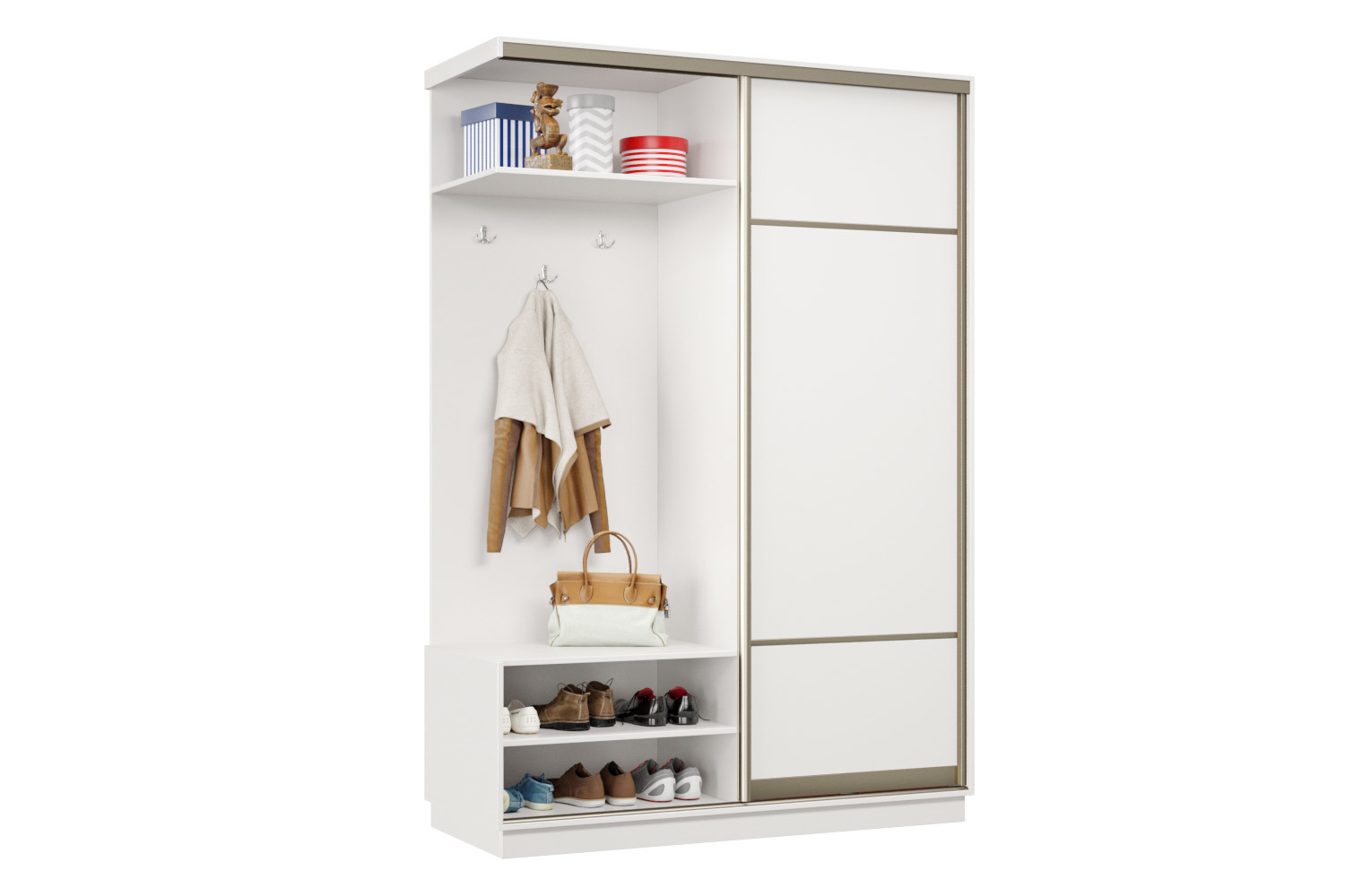 Изображение товара Комплект мебели для прихожей Хочу домой Лайт 01 220x120x45 см с 2 дверями