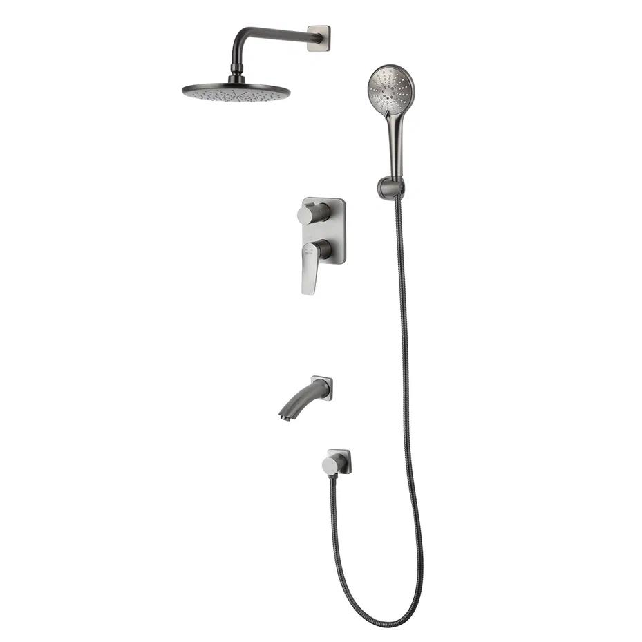 Изображение товара Душевая система Lemark Bronx LM3722GM 1 режим цвет графит