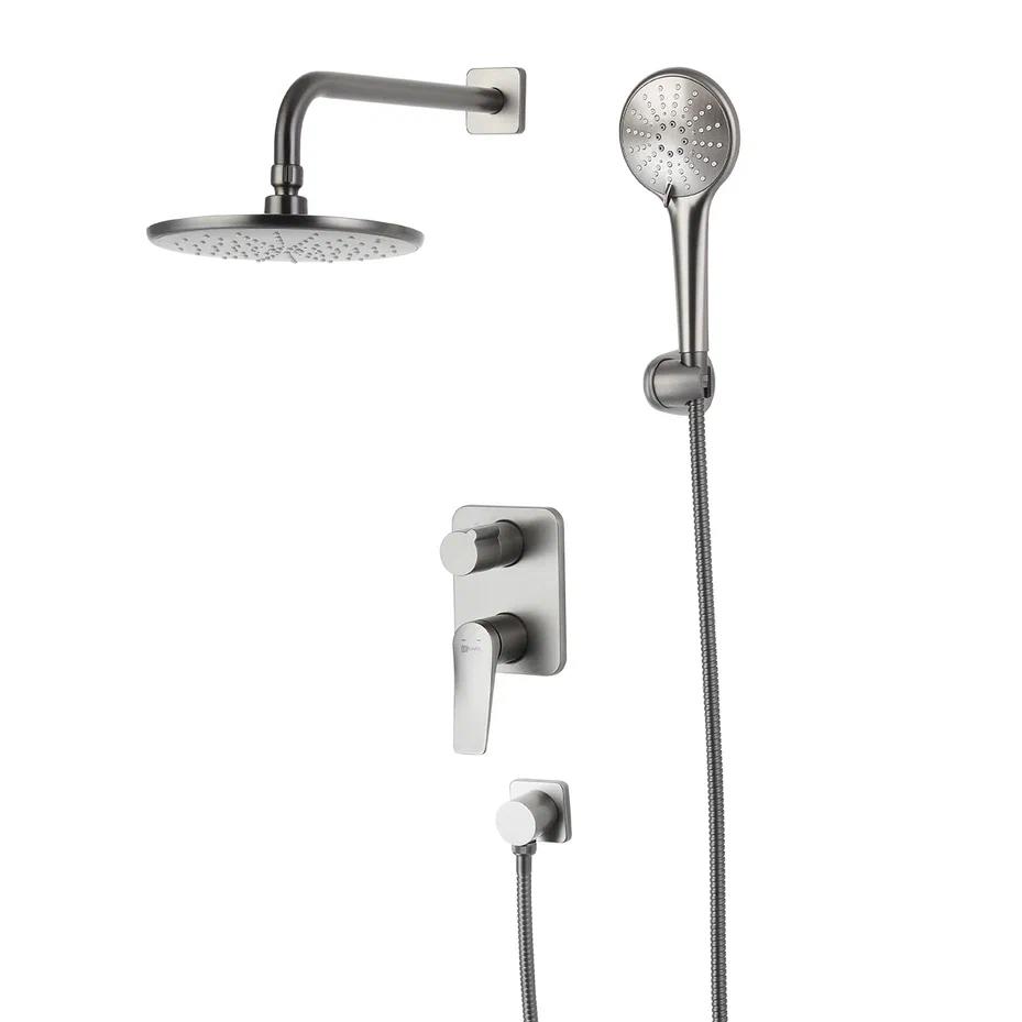 Изображение товара Душевая система Lemark Bronx LM3729GM 1 режим цвет графит