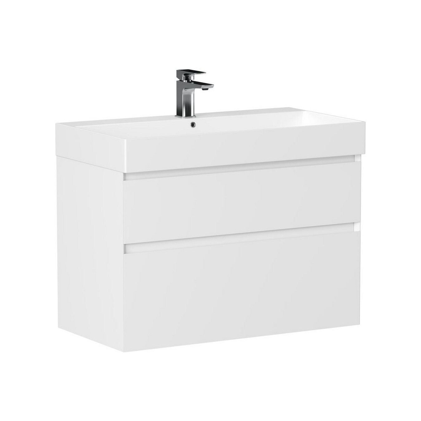 Изображение товара Тумба под раковину подвесная Allen brau 00346291 84.4см цвет белый матовый