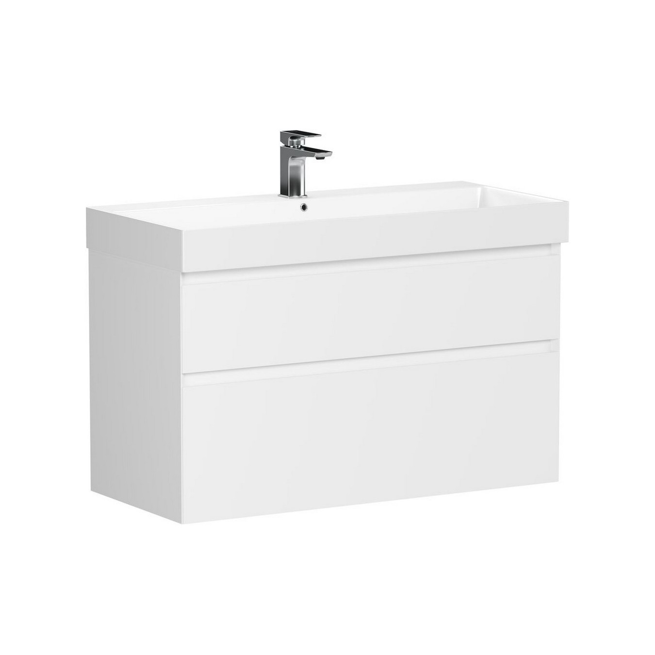 Изображение товара Тумба под раковину Allen Brau Infinity 100 96.6см белый матовый Германия