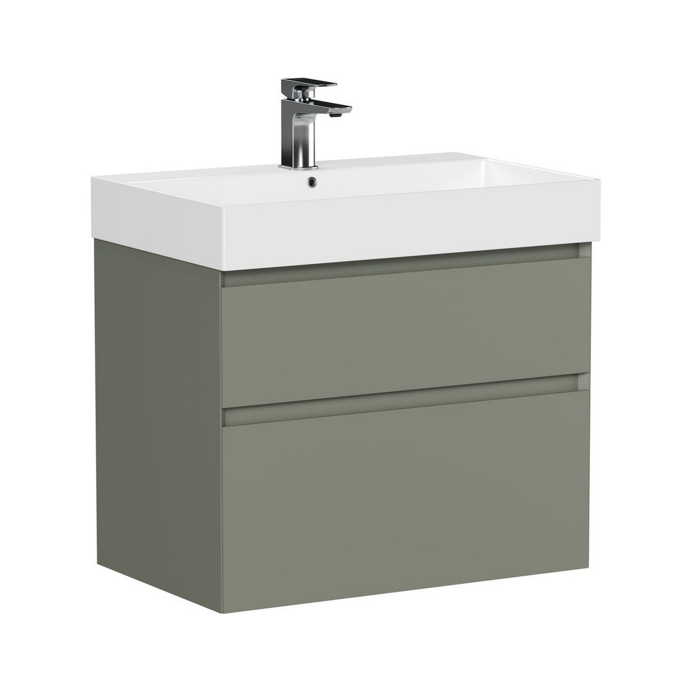 Изображение товара Тумба под раковину Allen Brau Infinity 70 зеленая с двумя ящиками, Германия